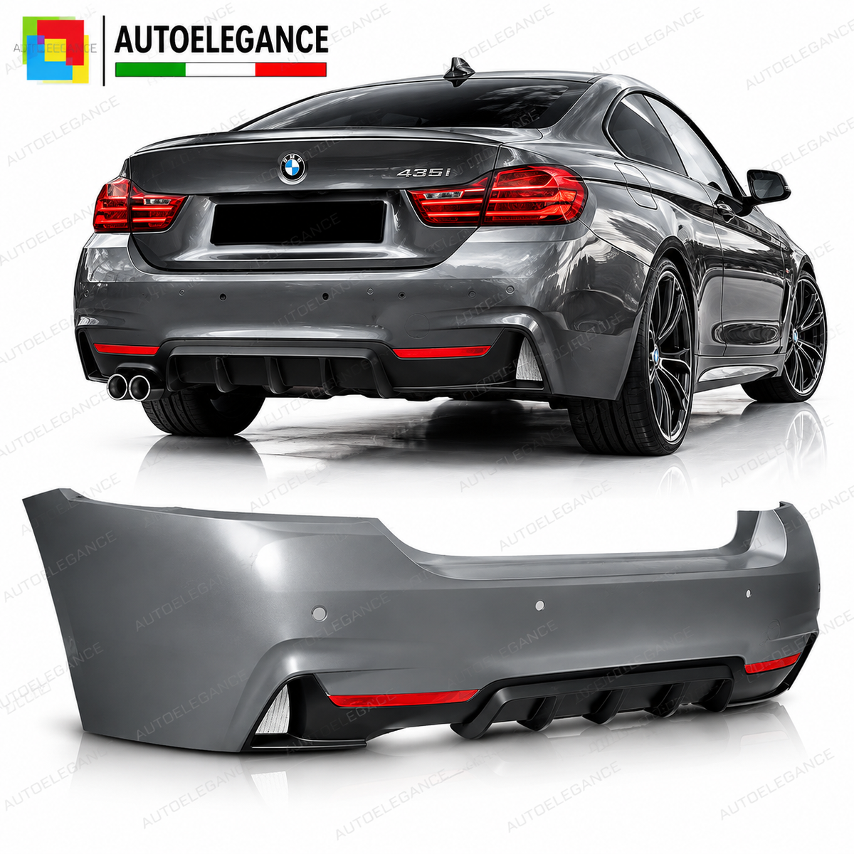 PARAURTI POSTERIORE STILE PERFORMANCE ADATTO PER BMW F32 / F33 13-20 LOOK M