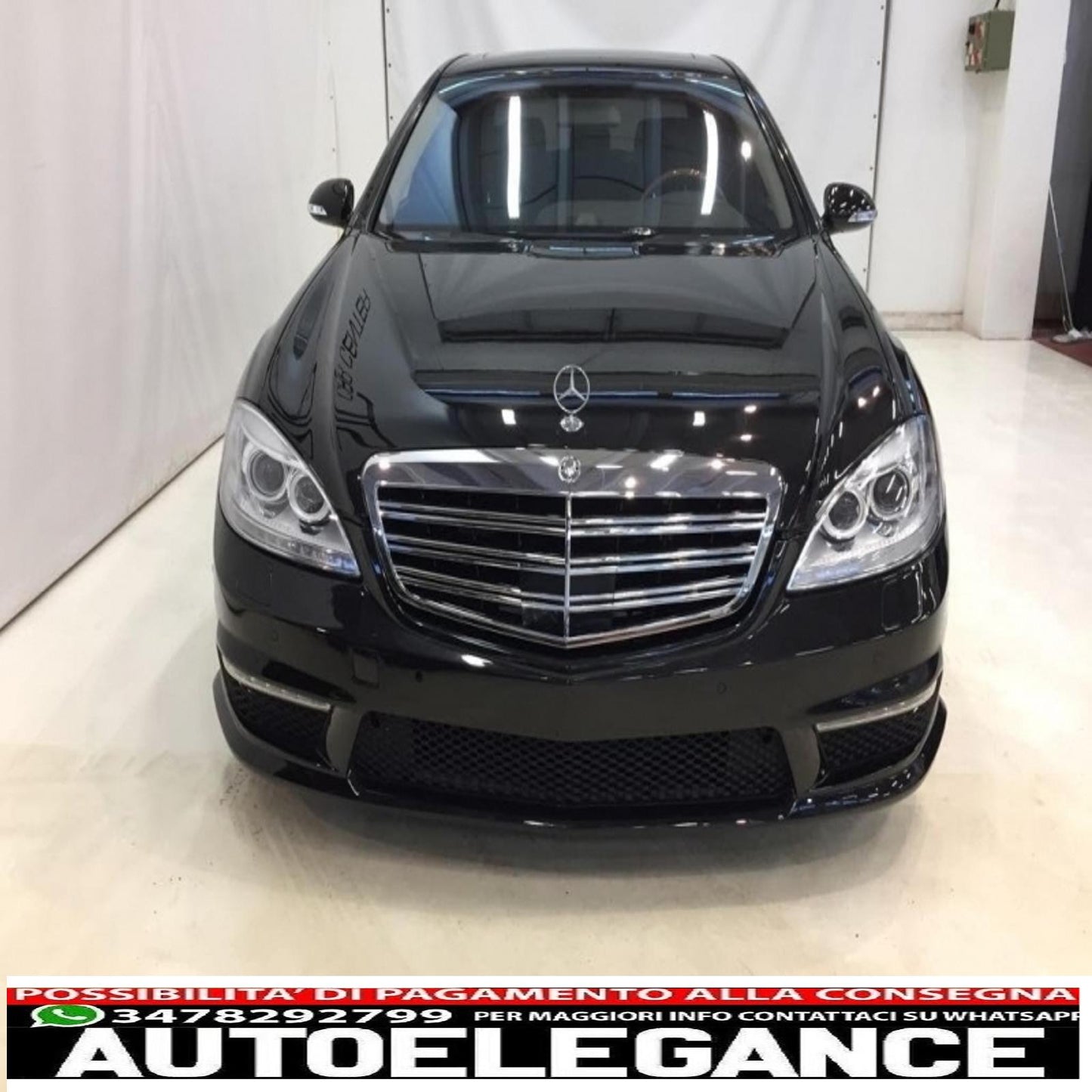 front bumper with central grille suitable for mercedes s class w221 (2005-2012) s63 s65 design