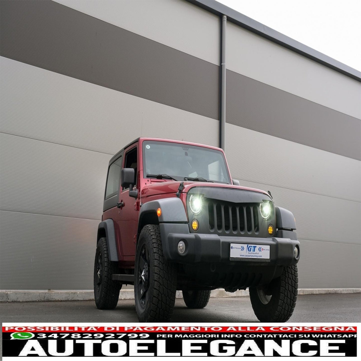 Front Center Grille Fit For Jeep Wrangler / Rubicon JK (2007-2017) Angry Bird Design New Style Matte Black
