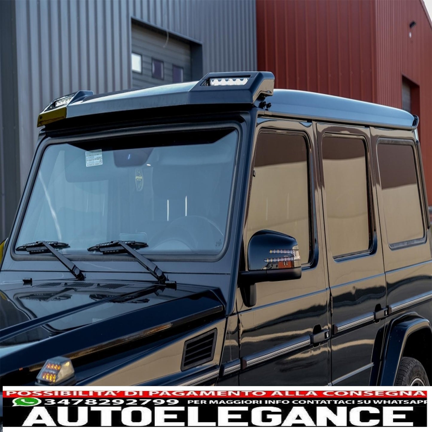 LED front roof spoiler suitable for mercedes g-class w463 (1989-2018) 6x6 design