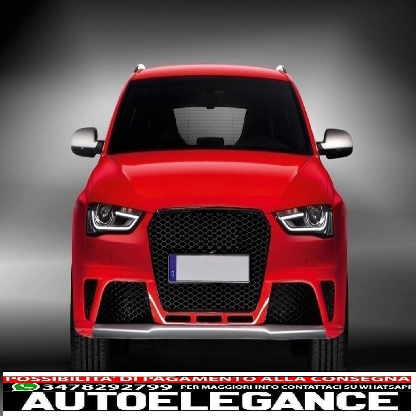 front bumper with valance diffuser and exhaust tips suitable for audi a4 b8 facelift (2012-2015) limousine avant rs4 design