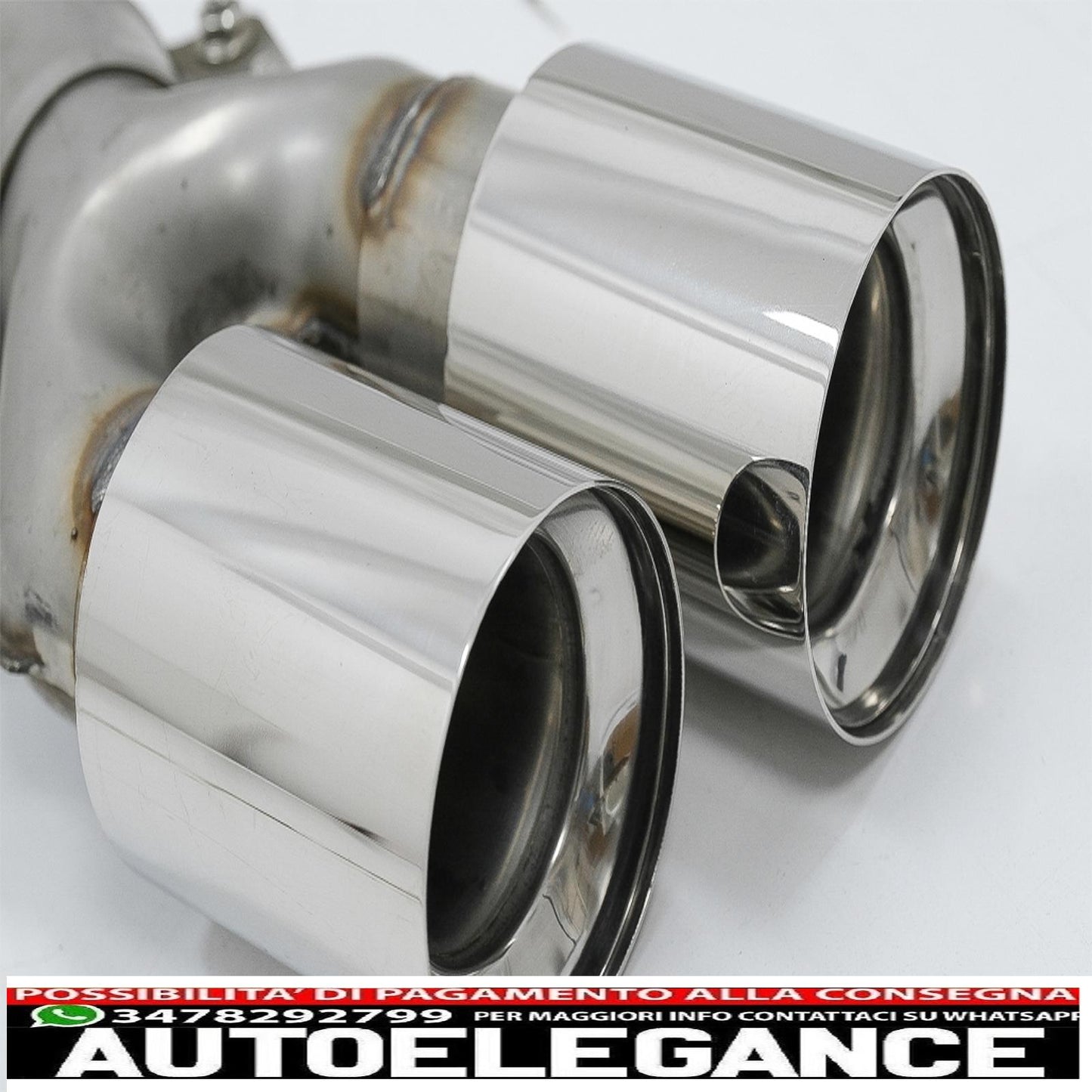 Punte marmitta di scarico adatte per bmw serie 5 g30 g31 g38 serie 6 g32 (2016-2020) 540i design cromato