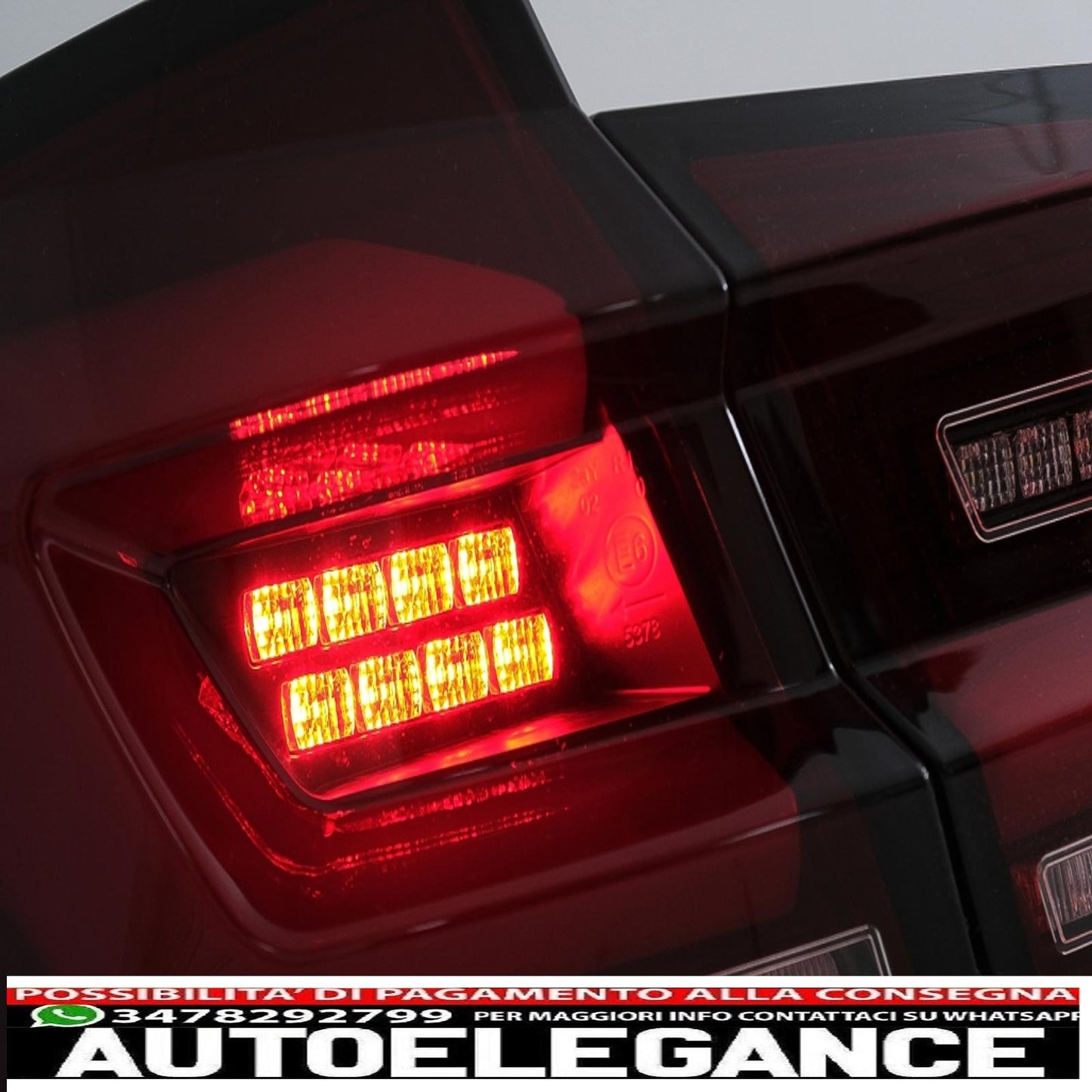 fanali posteriori full led adatti per bmw serie 5 f10 (2011-2017) indicatori di direzione sequenziali dinamici fumé rosso