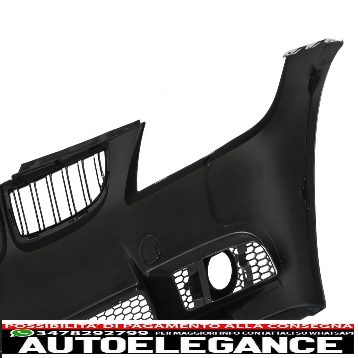 Front bumper with double kidney grille suitable for bmw 3 series e90 e91 lci (2008-2011) sedan touring m3 design