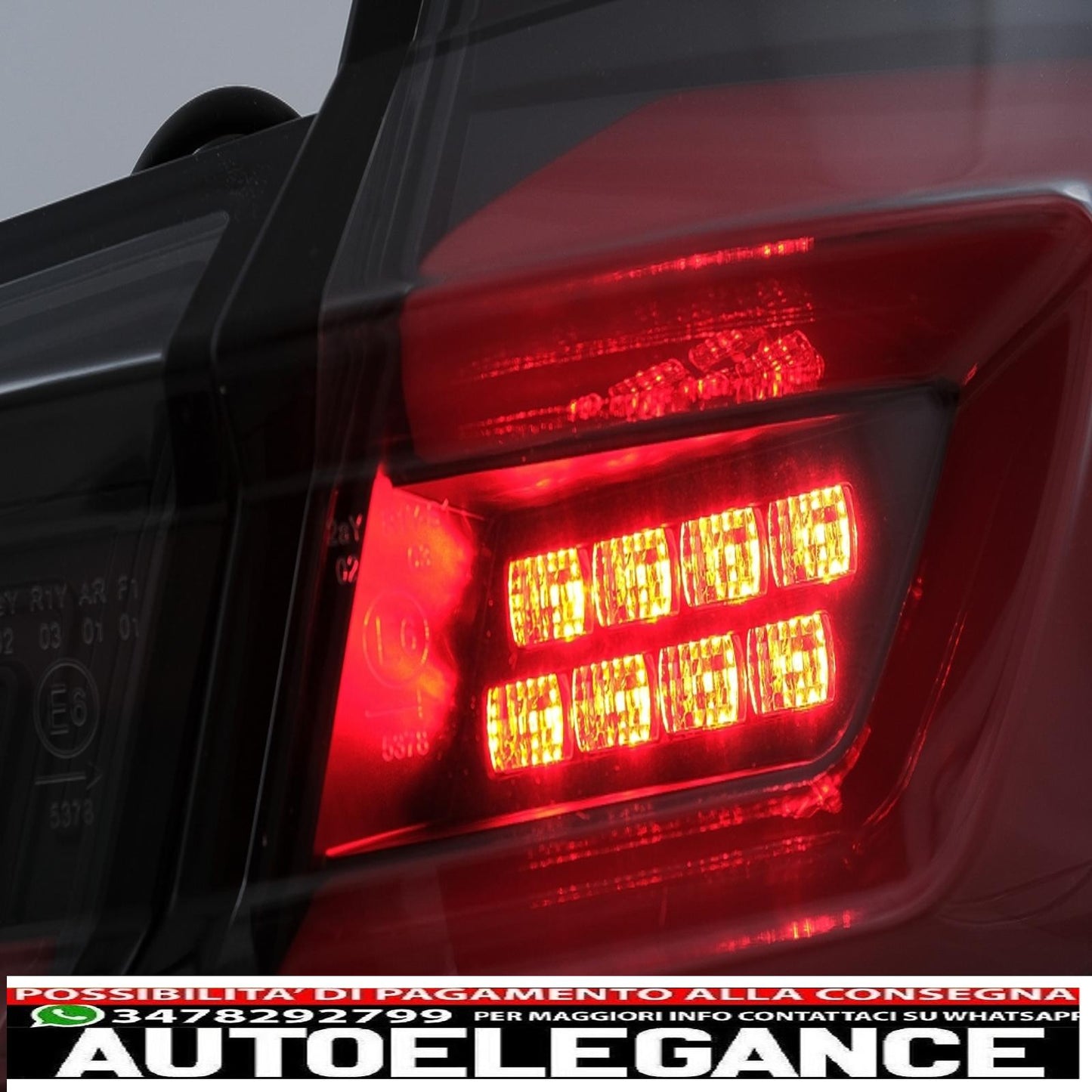 fanali posteriori a barra full led adatti per bmw serie 5 f10 (2011-2017) indicatori di direzione sequenziali dinamici black line