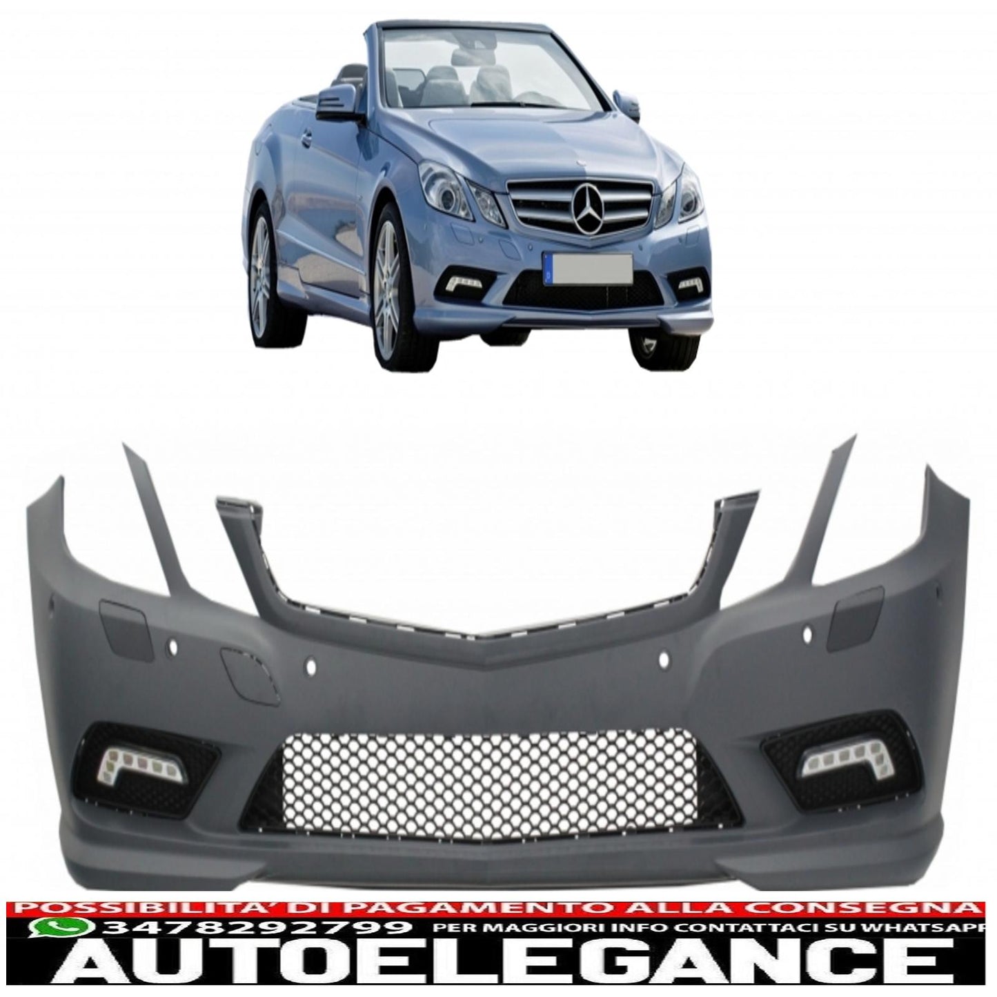 Front bumper suitable for mercedes e class c207 w207 a207 (2009-2012) coupe cabrio sport line design