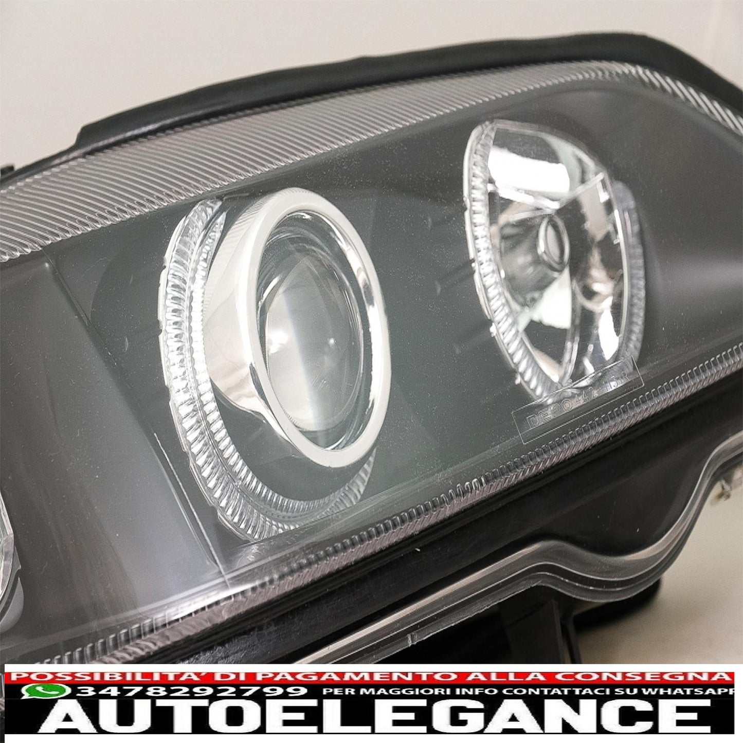 headlights suitable for opel vauxhall astra g (09.1997-02.2004) halo rings black lamps