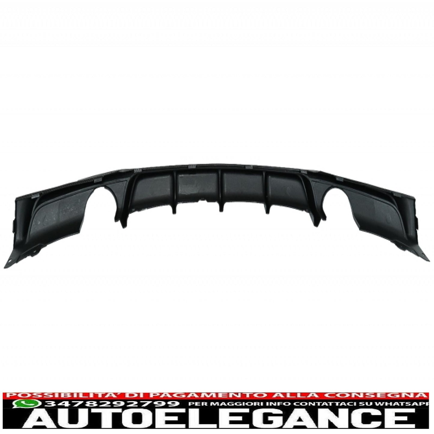 Front bumper spoiler splitter with diffuser double outlet for single exhaust suitable for bmw 3 series f30 f31 (2011-up) m-performance design carbon film coating