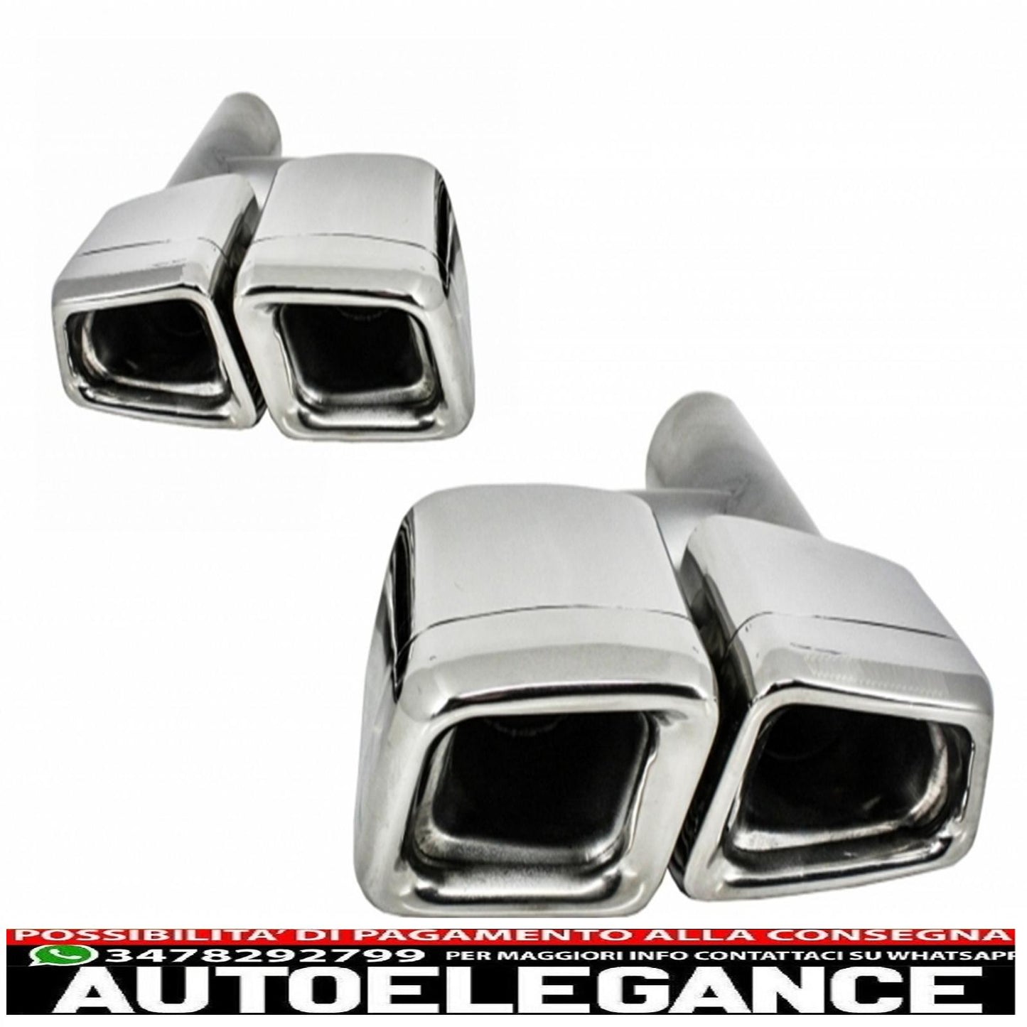 lwb body kit suitable for mercedes s class w221 (2005-2011) with central grille piano black and exhaust tips exhaust tips