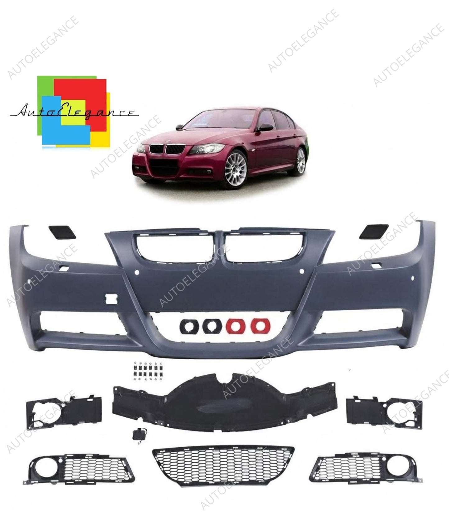 👉Paraurti Anteriore Sportivo PDC SRA adatto per BMW Serie 3 E90 E91 2005-2008👈