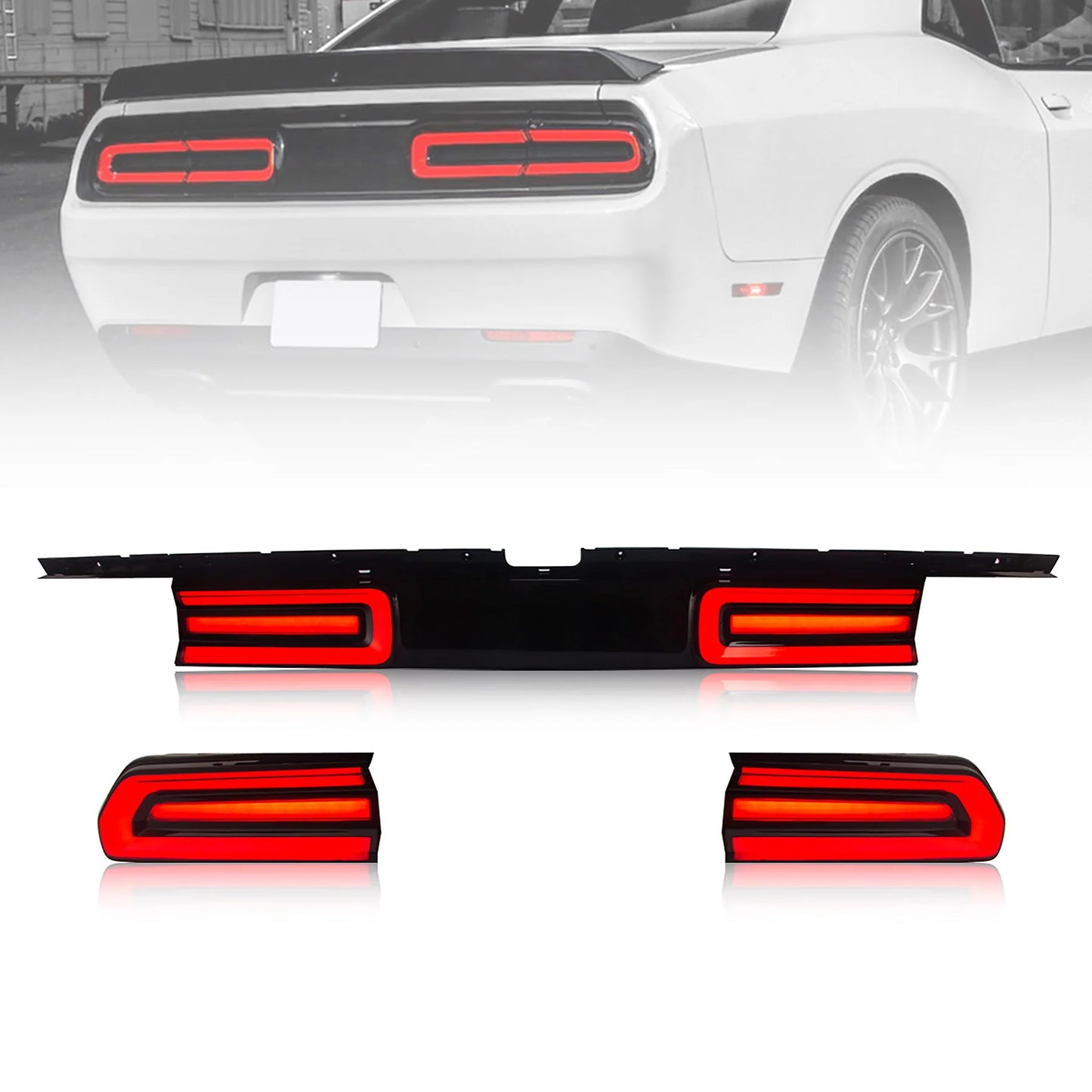 Fanali posteriori a LED per Dodge Challenger 2008-2014 con indicatori sequenziali