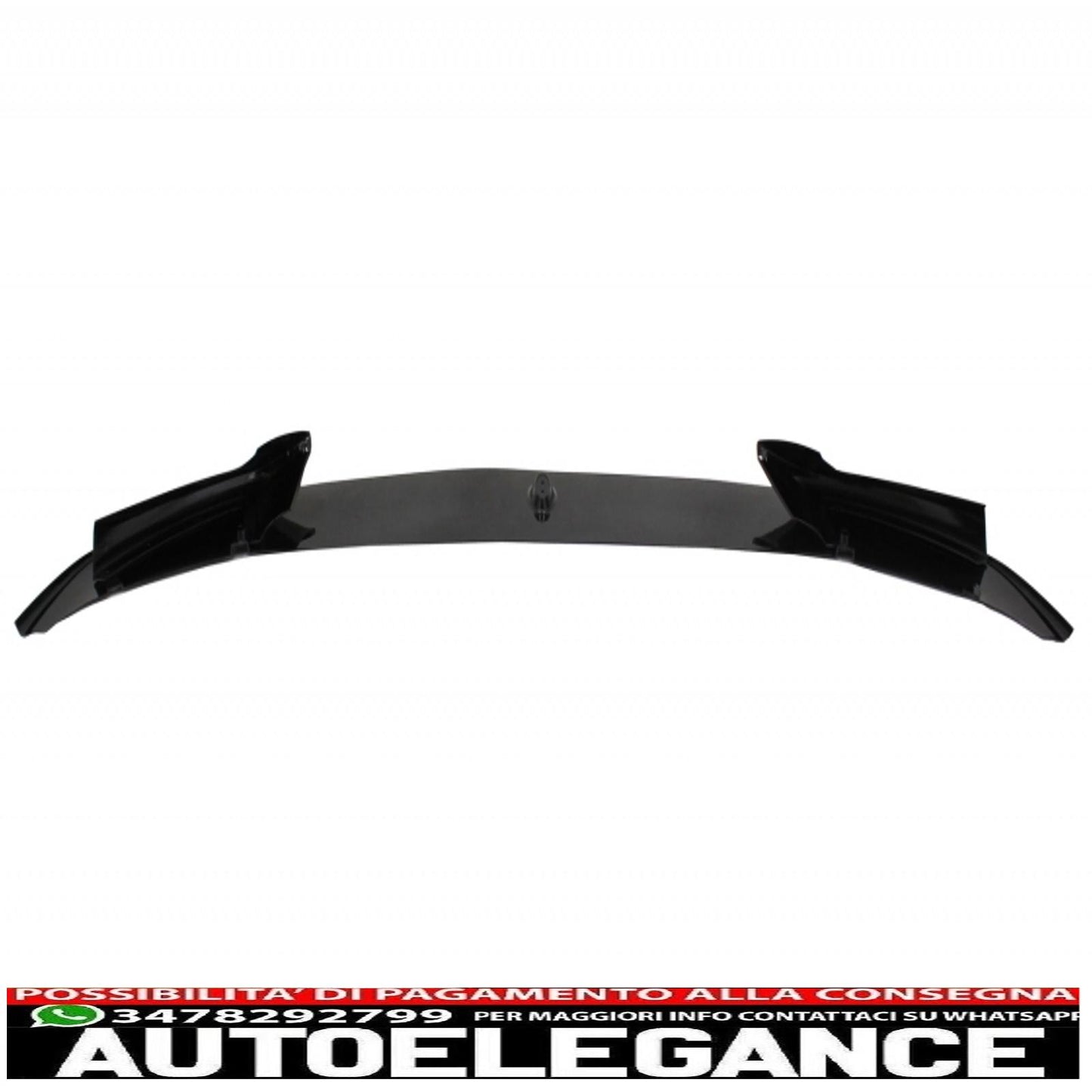 Front Bumper Spoiler Lip with Mirror Covers Fit for BMW 5 Series F10 F11 Sedan Touring (2015-2017) M-Performance Piano Black