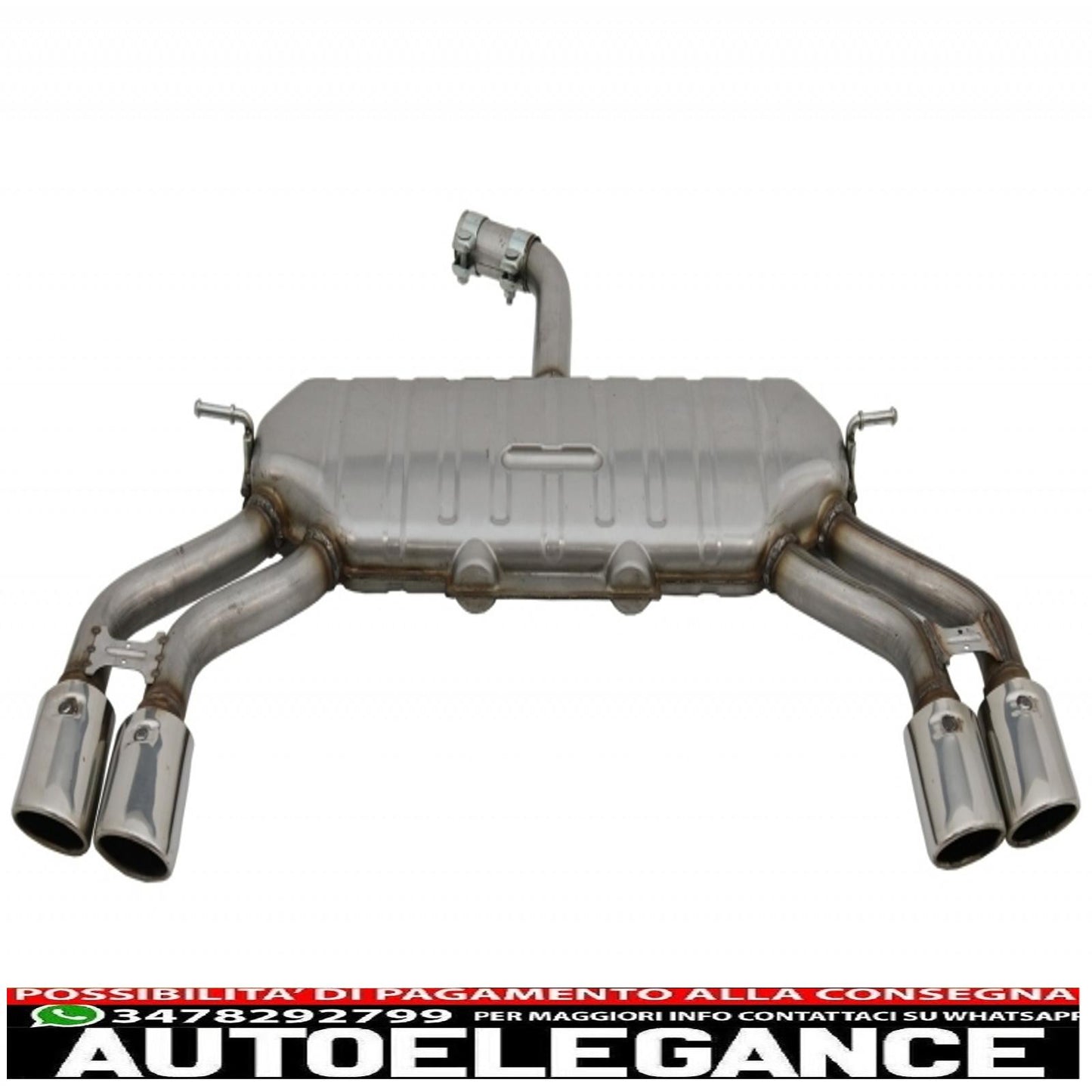Diffusore a mantovana per paraurti posteriore con sistema di scarico adatto per audi a3 8v restyling berlina convertibile (2016-2019) design s3 solo per s line