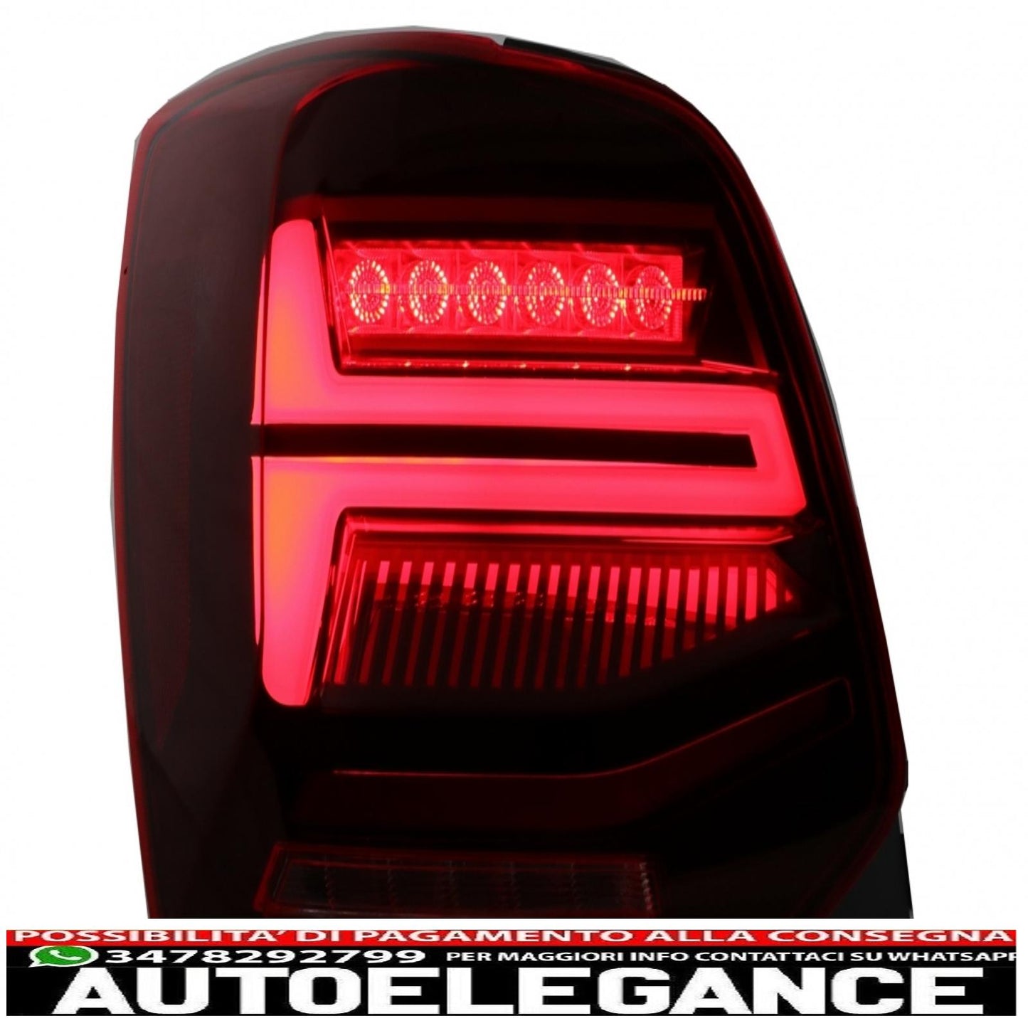 full led rear lights suitable for vw polo 6r 6c 61 (2011-2017) dynamic sequential direction indicators wind look