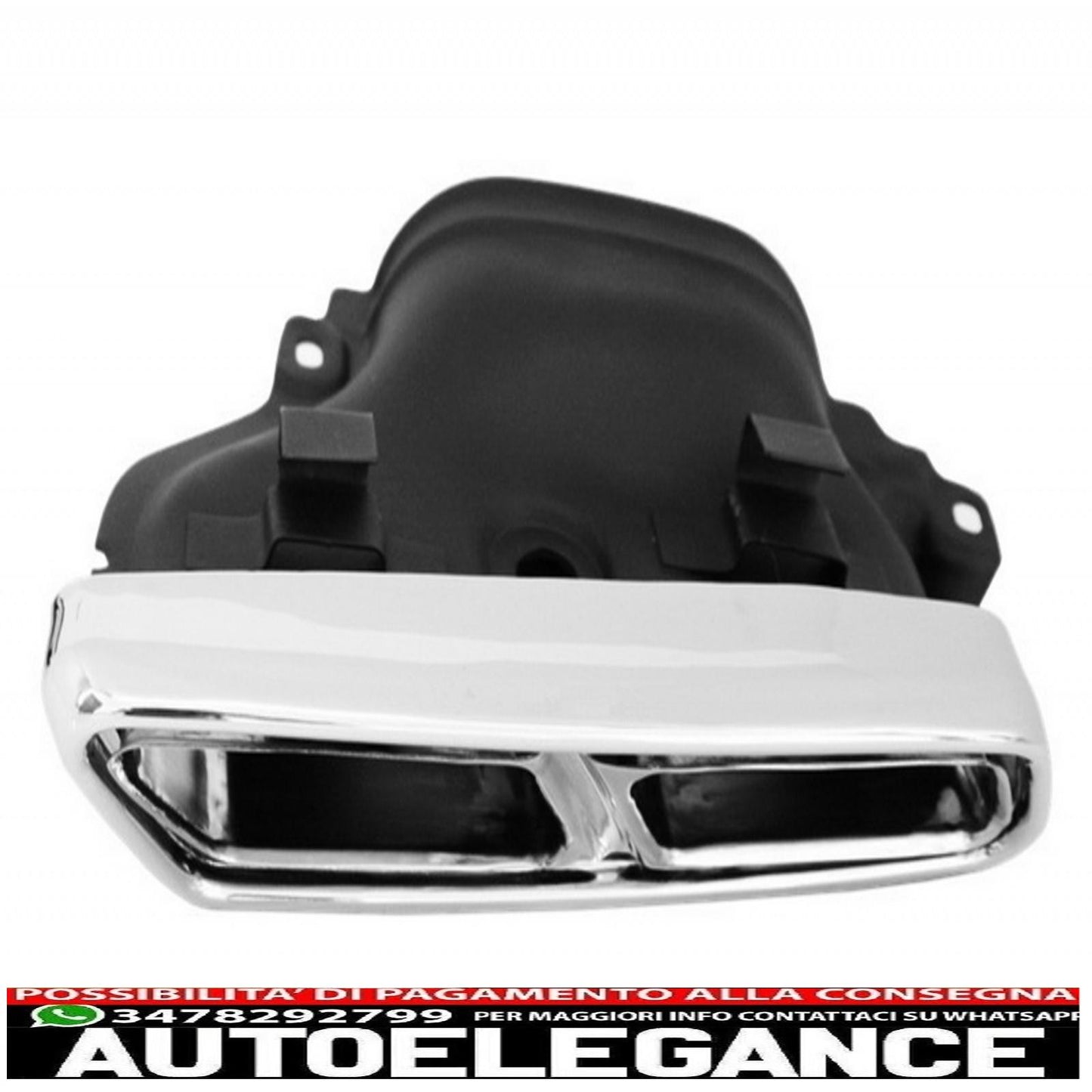 paraurti posteriore con terminali di scarico adatti per mercedes classe e w212 facelift (2013-2016) design e63