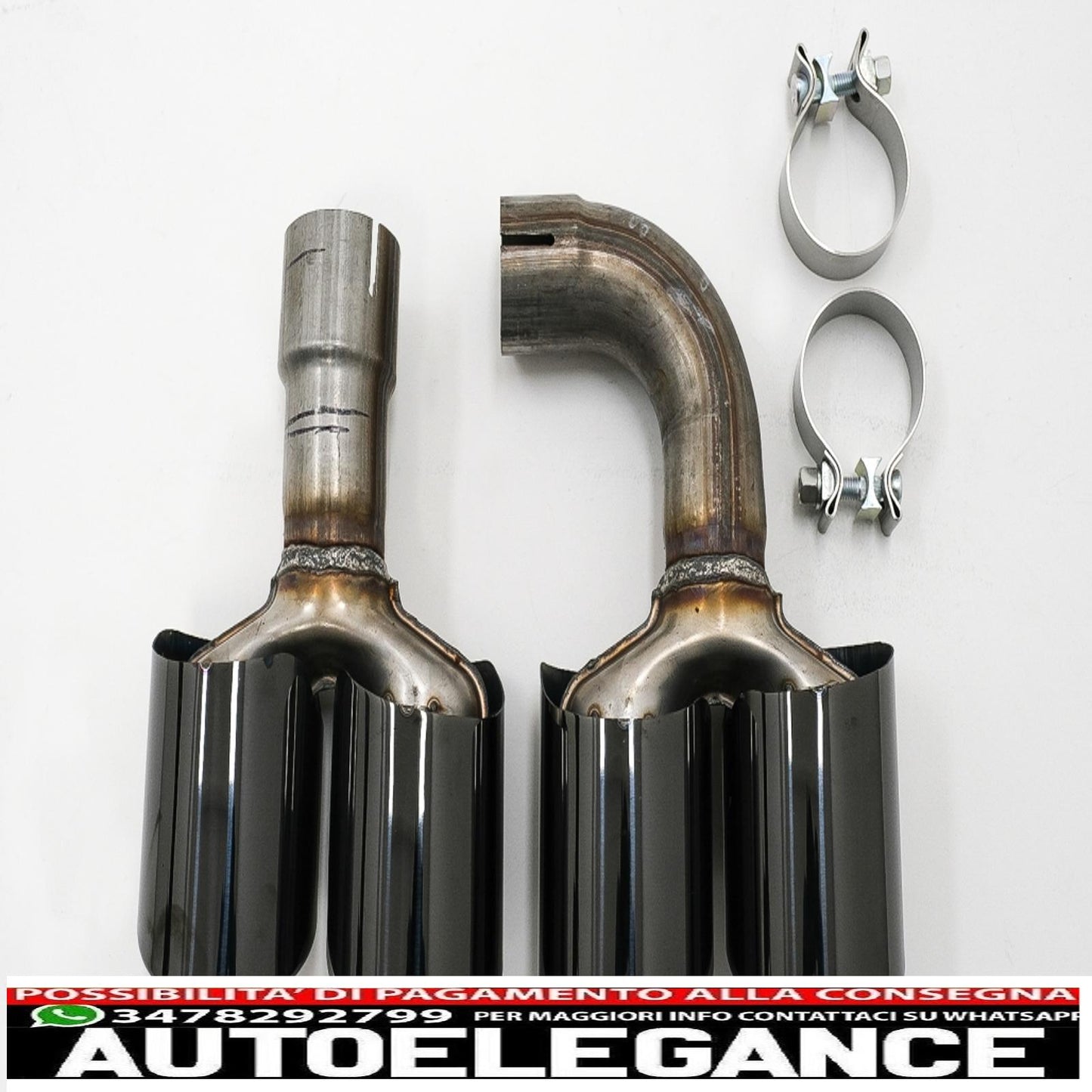 Diffusore mantovana paraurti posteriore doppia uscita con terminali di scarico adatto per BMW X3 G01 LCI M-Sport (2021-up) Piano Black