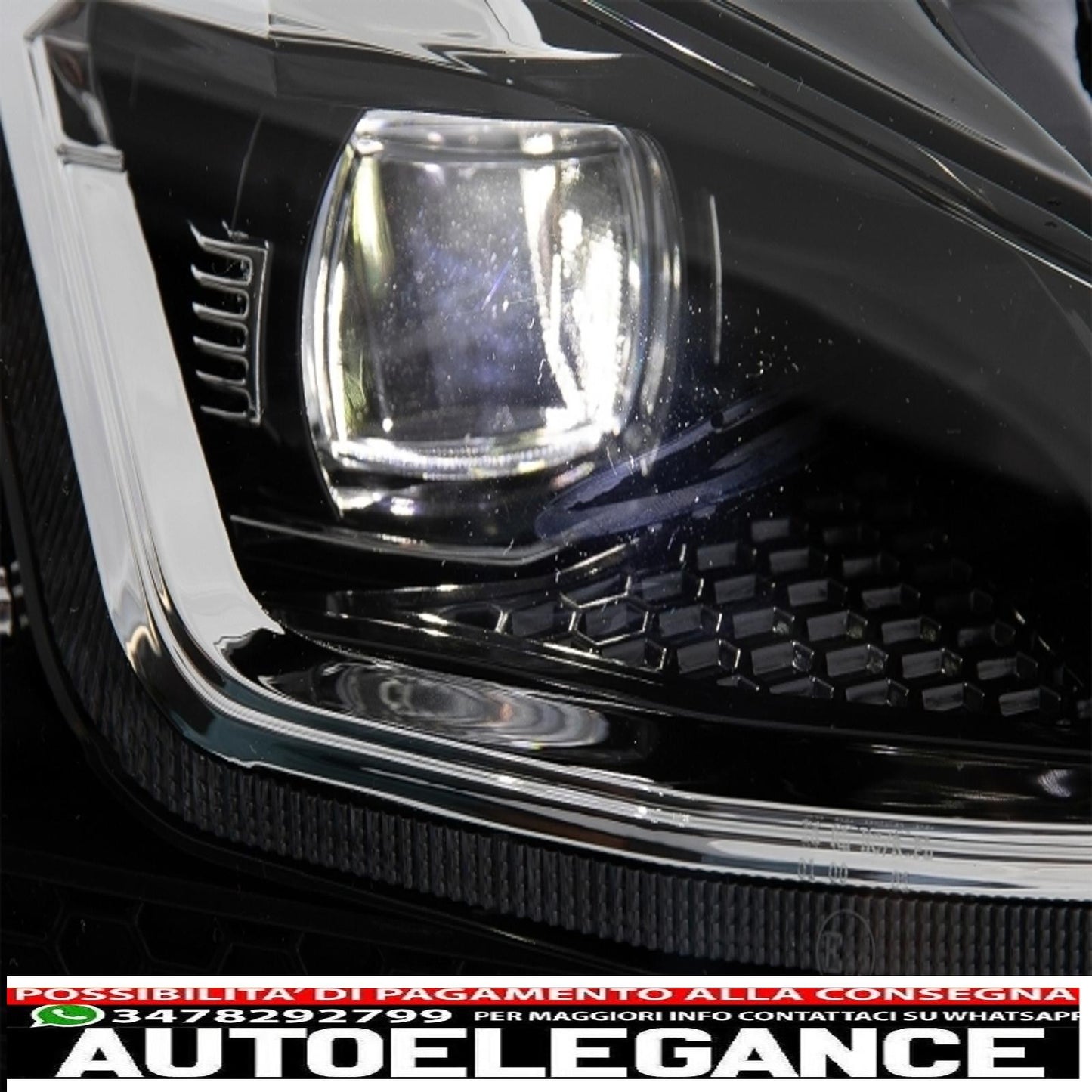 fari a LED look bi-xeno adatti per vw golf 7.5 vii restyling (2017-up) con luci di svolta dinamiche sequenziali