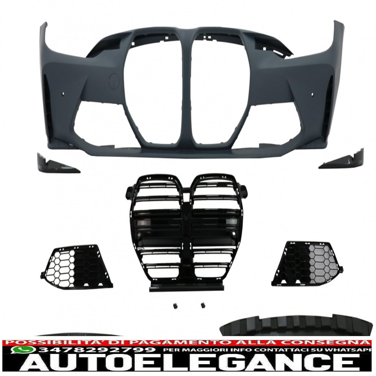 front bumper suitable for bmw 3 series f30 f31 non lci and lci (2011-2018) conversion to g80 m3 design