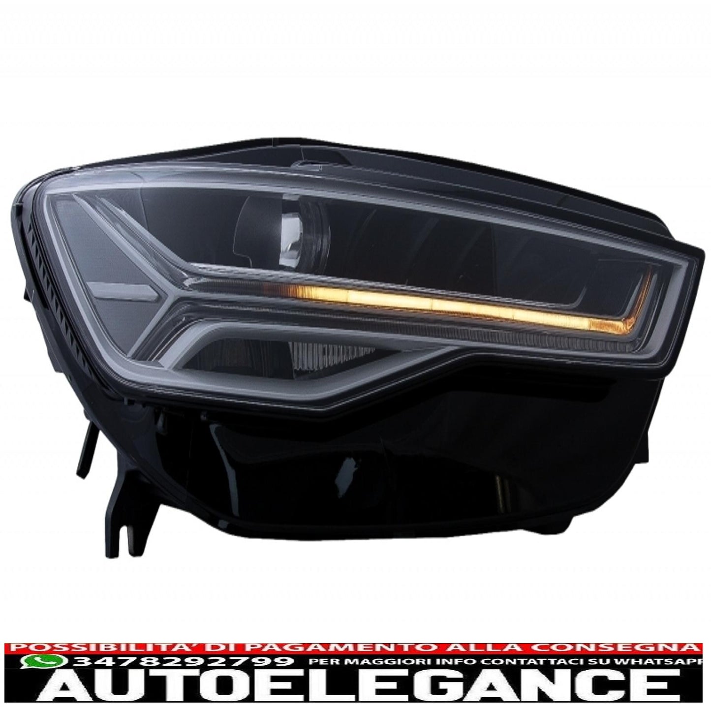 front grille with full led headlights dynamic sequential cornering lights suitable for audi a6 c7 4g facelift (2015-2018) rs6 matrix design