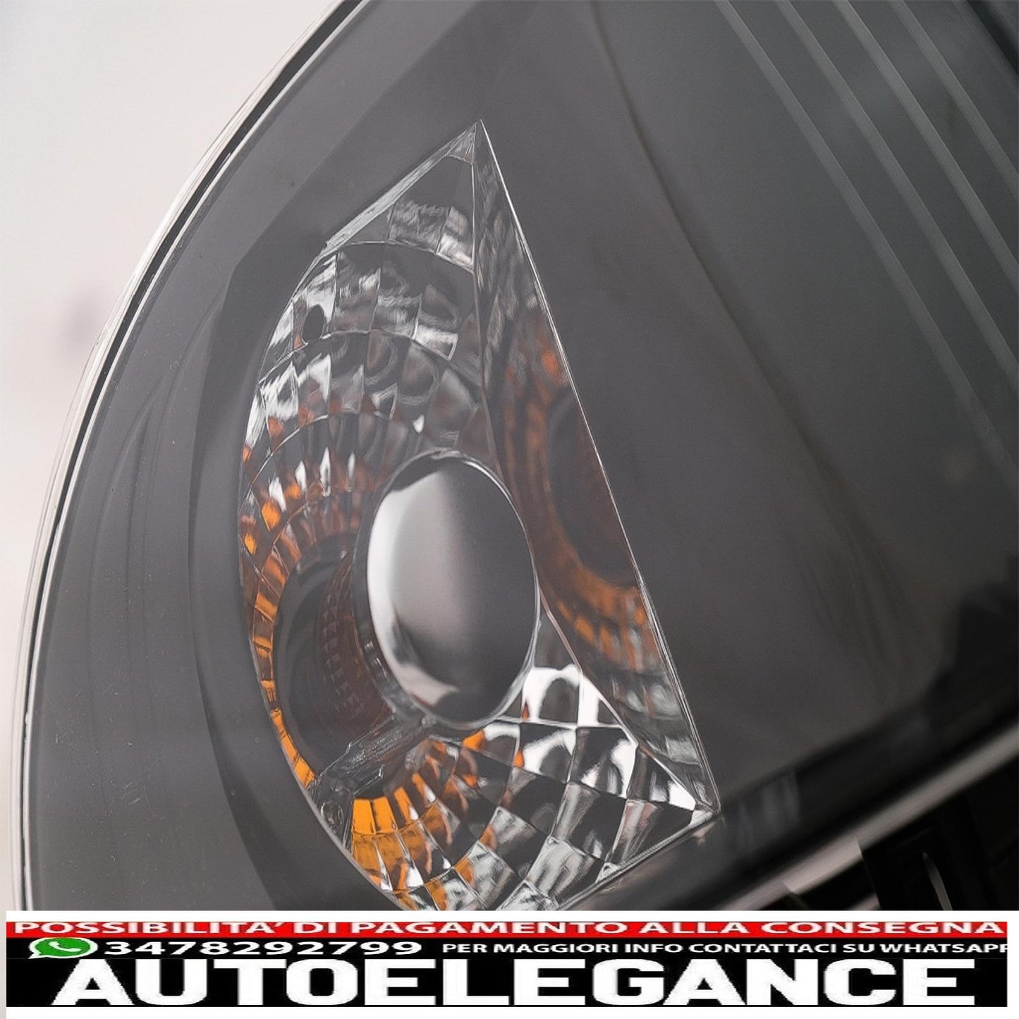 headlights suitable for audi a4 b5 (11.1994-12.1998) angel eye 2 black halo rims