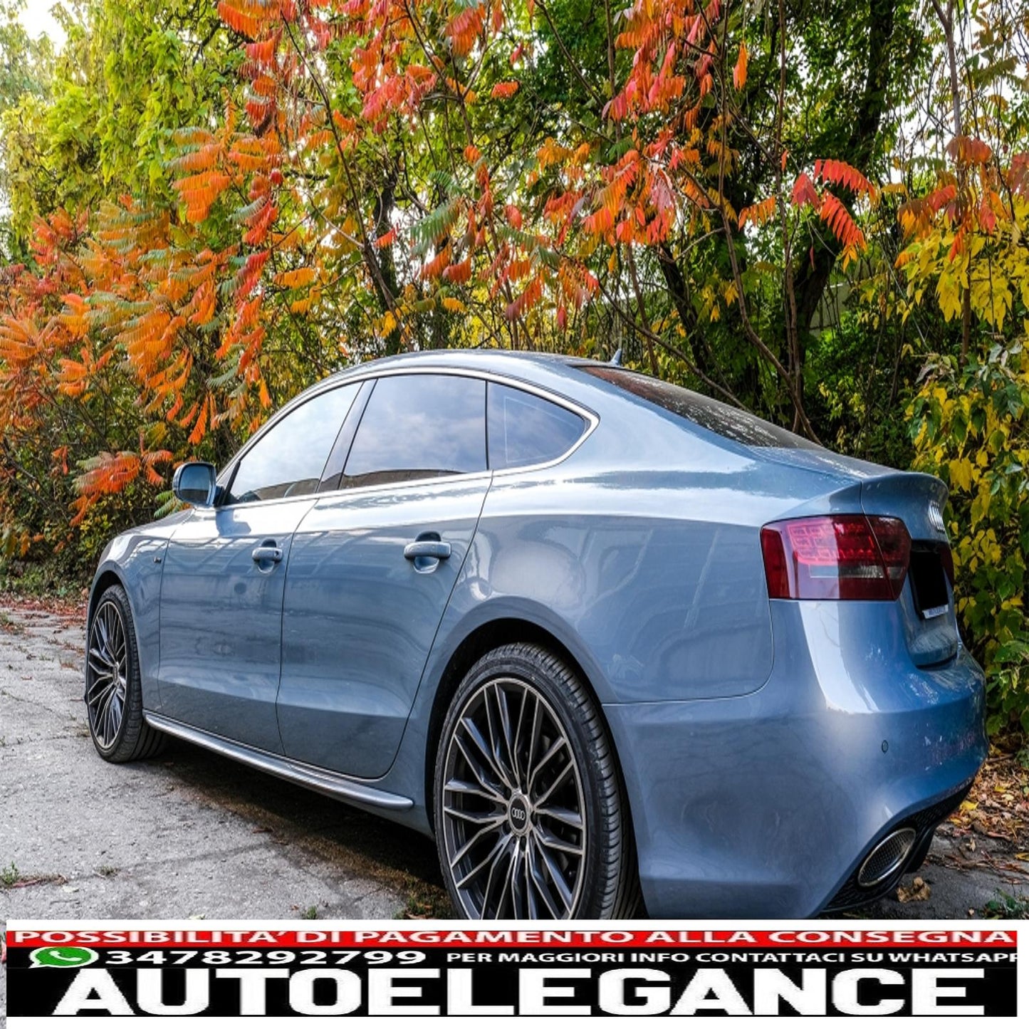 rear bumper suitable for audi a5 s5 8t (2007-2013) 8t facelift (2013-up) sportback design rs5