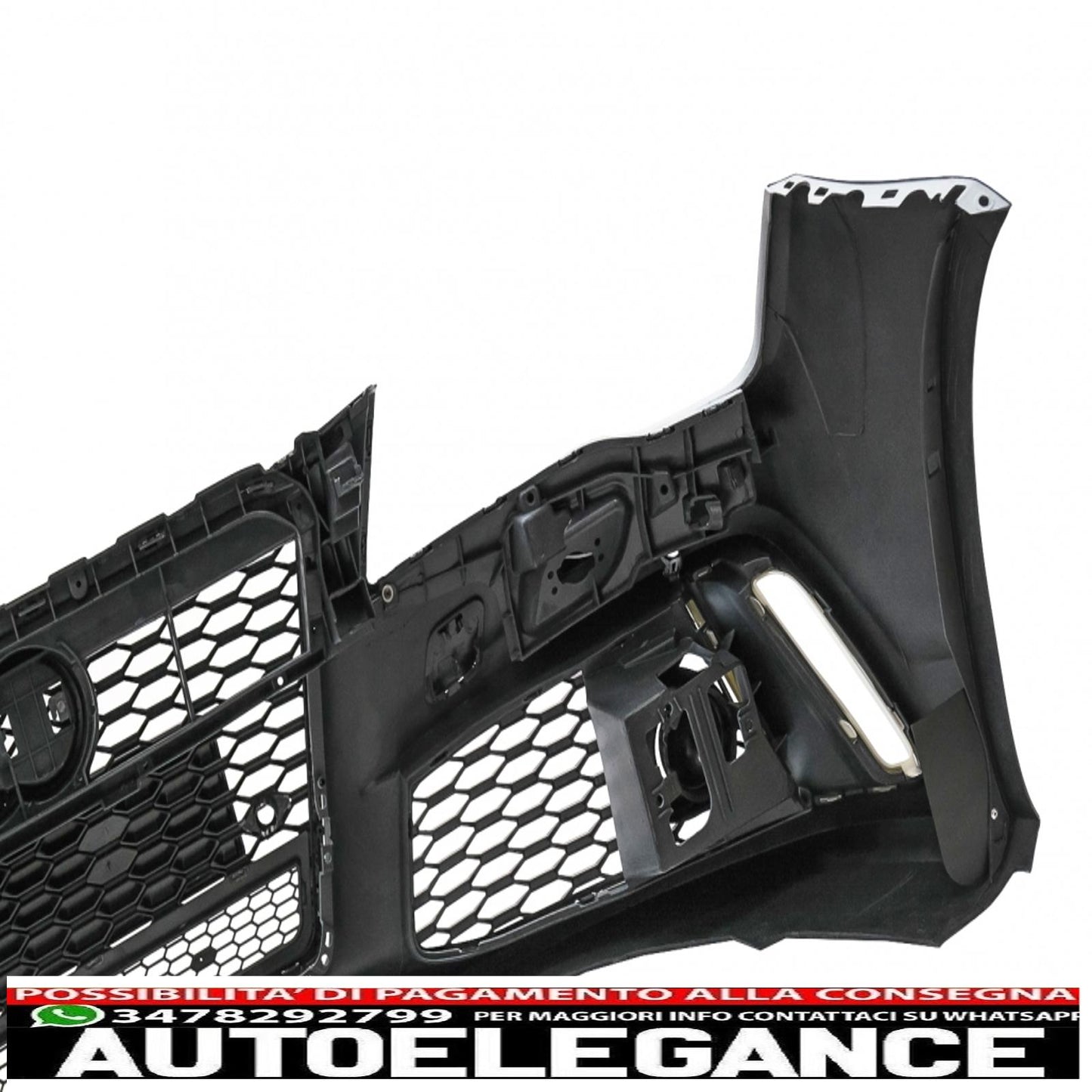 front bumper with central grille suitable for audi a7 4g pre-facelift (2010-2014) rs7 design