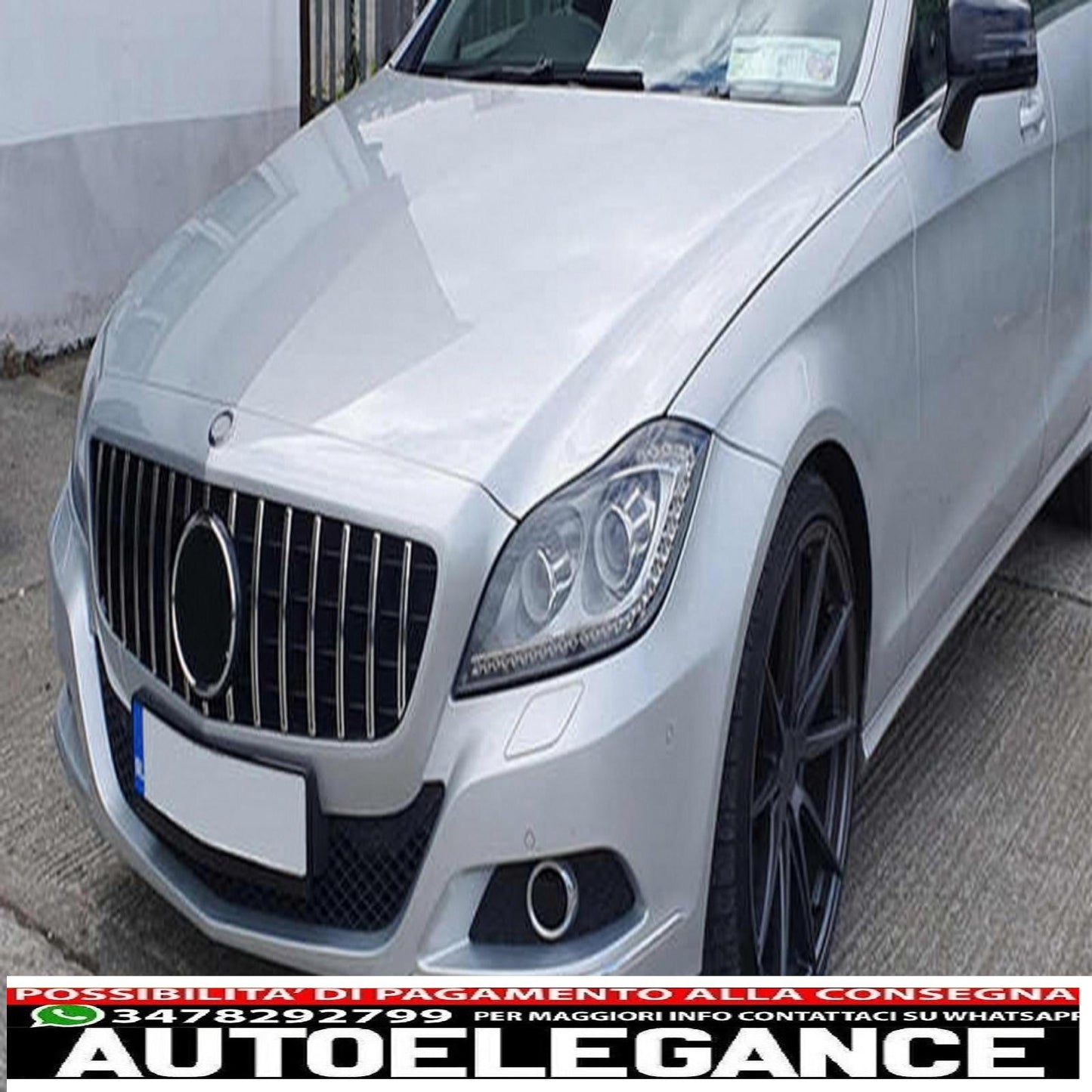front grille suitable for mercedes cls w218 c118 (2011-2014) x218 shooting Brake (2012-2014) gt-r design panamericana chrome