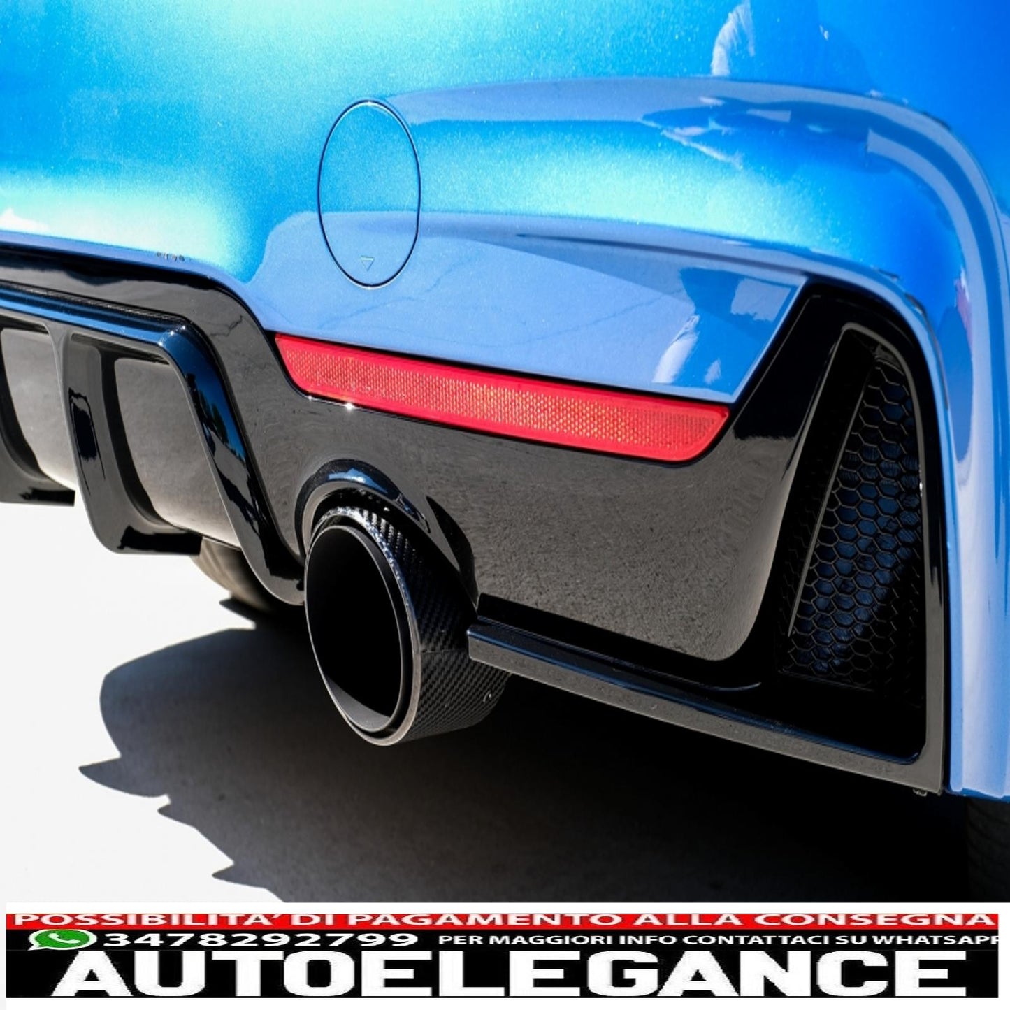 diffusore paraurti posteriore adatto per bmw serie 4 f32 f33 f36 (2013-2019) coupe cabrio m design doppia uscita singola nero pianoforte