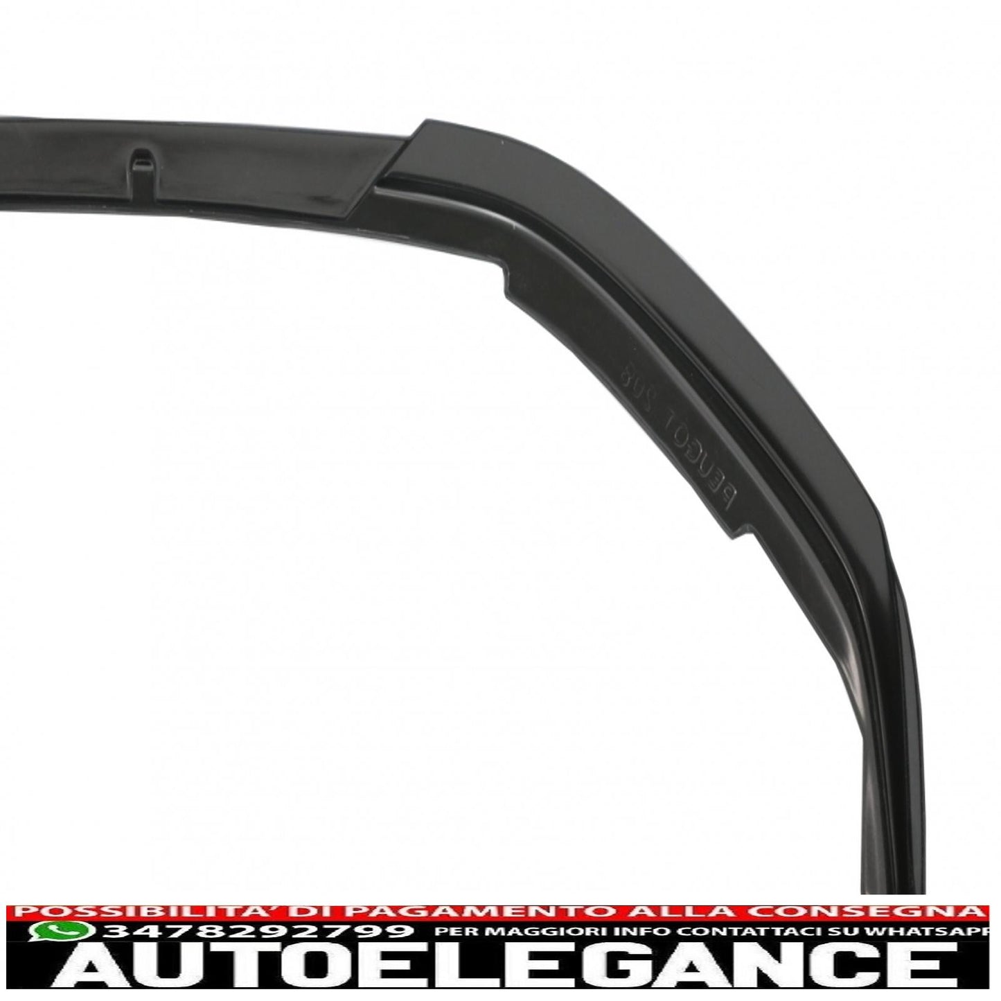 Front Bumper Lip Extension Spoiler Fit For Peugeot 208 MK2 (2020-up) Piano Black