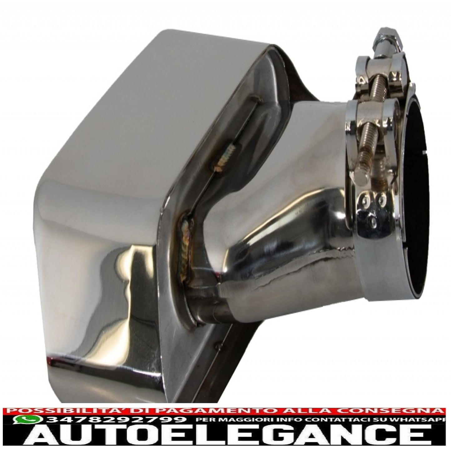 diffusore d'aria a doppia uscita adatto per bmw f10 f11 berlina touring serie 5 (2011-2017) 550i design con terminali di scarico quadrati