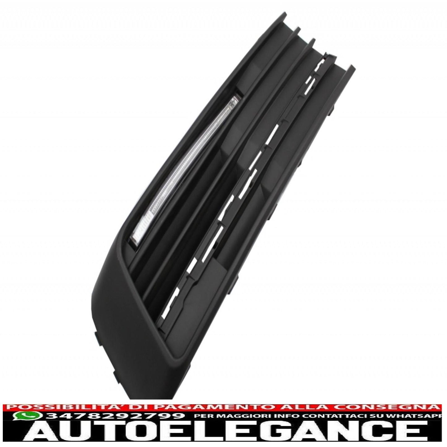 Additional front bumper spoiler with LED daytime running lights suitable for VW Transporter T6 (2015-up) Sportline design