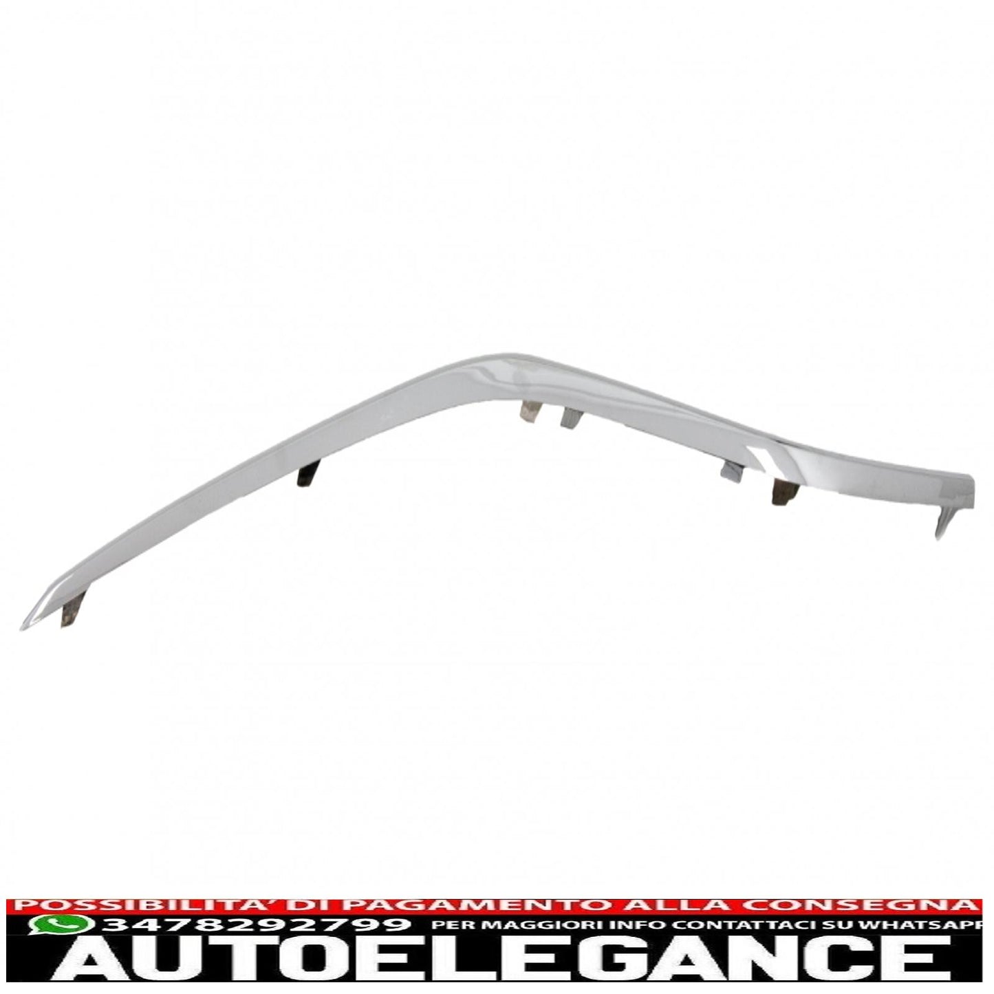 Spoiler anteriore splitter alette flics guarnito cromato adatto per mercedes gle coupe c292 (2015-2018)