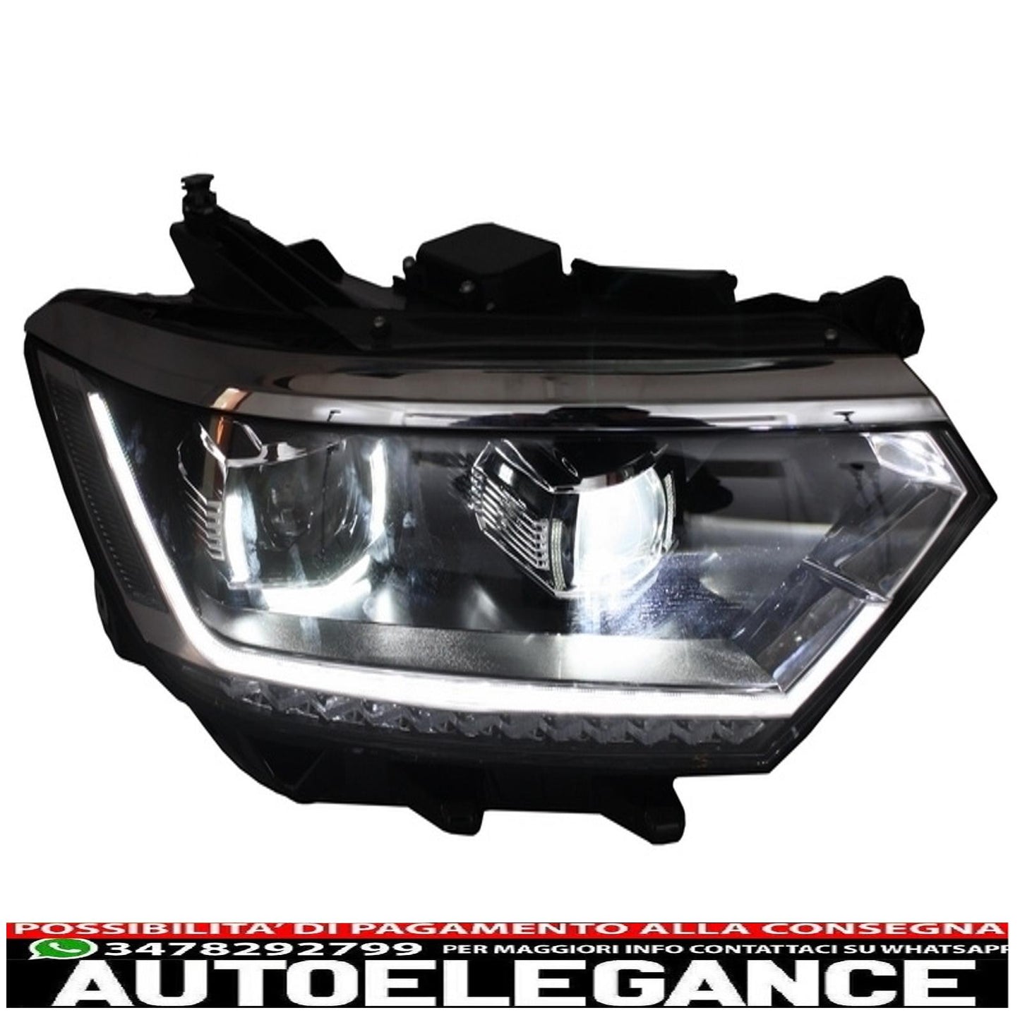 front bumper suitable for vw passat b8 3g (2015-2018) r-line with matrix led headlights with sequential dynamic direction indicators