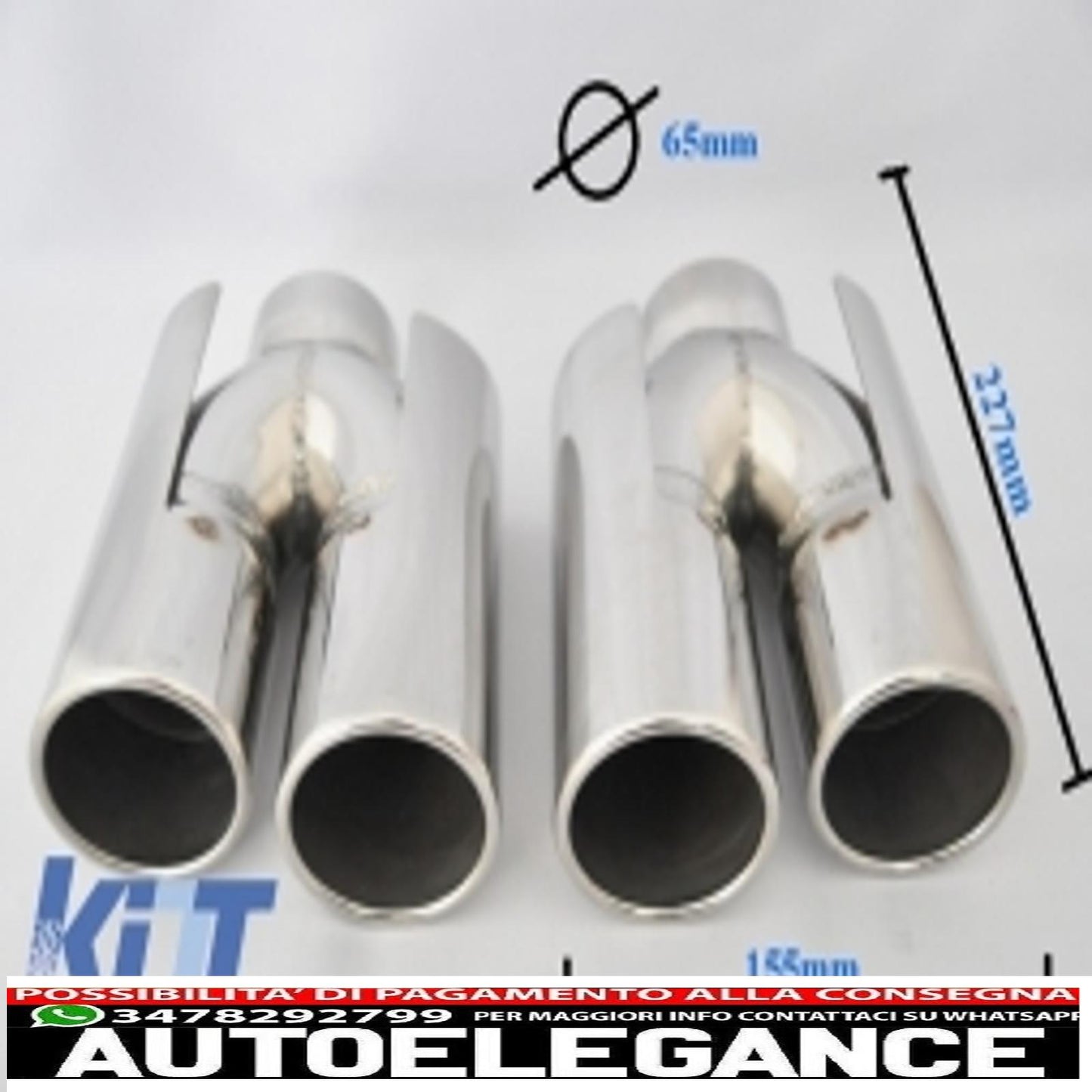 complete body kit suitable for bmw f10 5 series (2011-up) m-performance look+acs design exhaust tips left