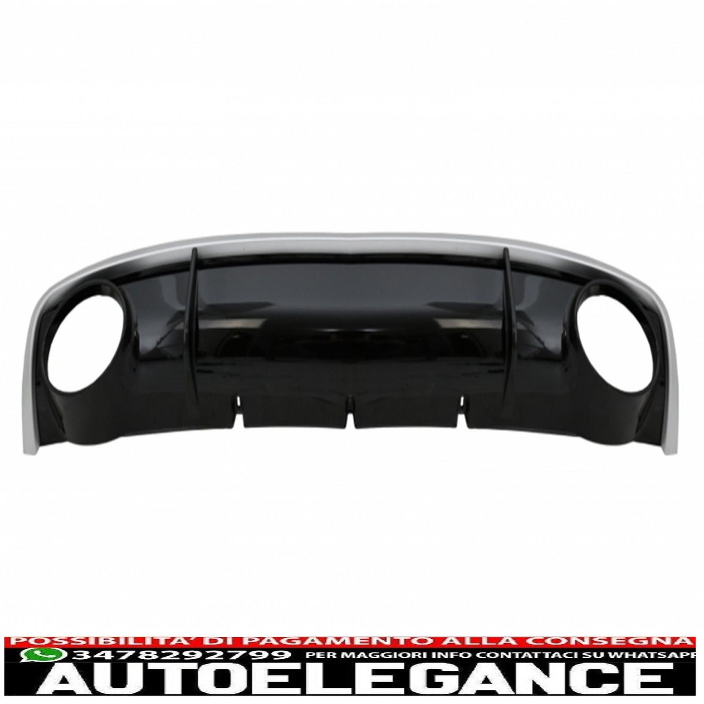 front grille without badge with bumper diffuser and tailpipes RS4 design suitable for audi a4 b8 limousine avant facelift (2012-2015)