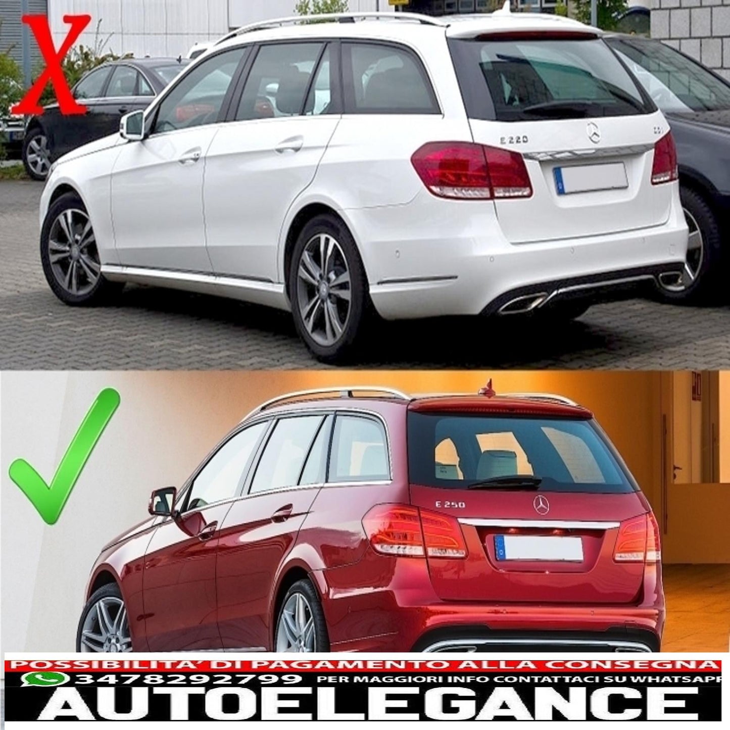 diffusore posteriore con terminali di scarico neri adatto per mercedes classe e w212 s212 facelift (2013-2016) solo paraurti pacchetto sportivo