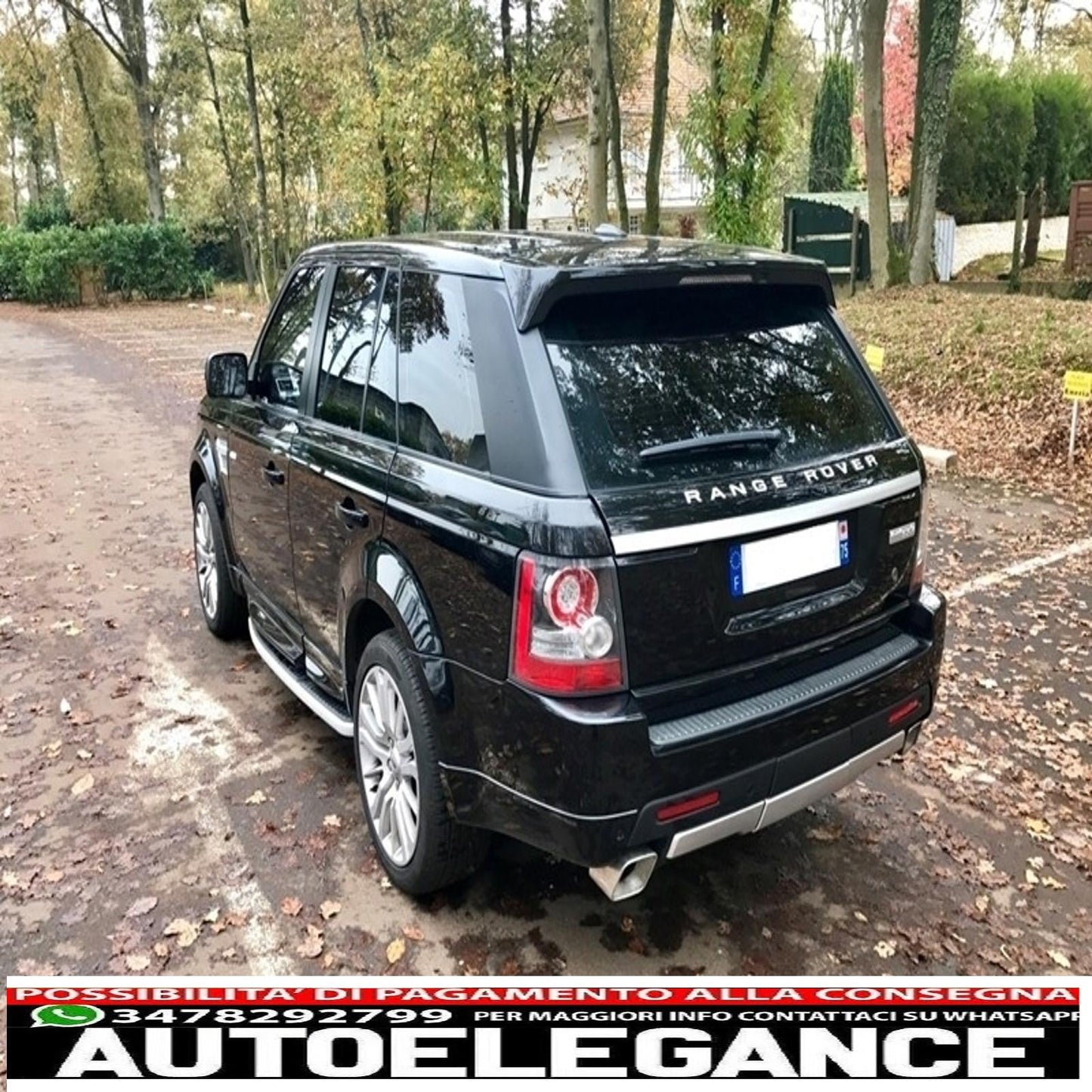 spoiler sul tetto con kit portellone posteriore cromato adatto per range rover sport l320 (2005-2009) design autobiografia
