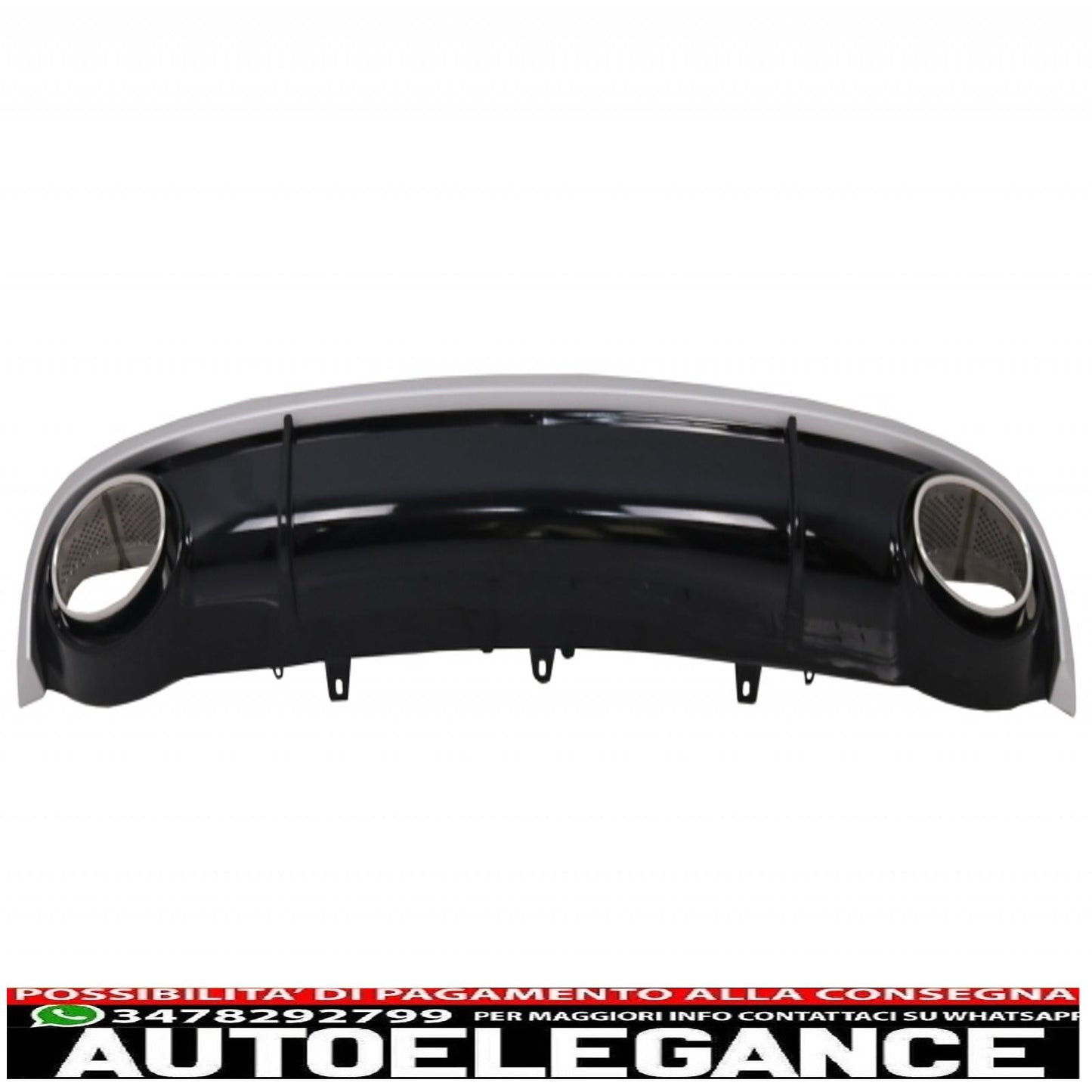 paraurti anteriore con diffusore e terminali di scarico adatti per audi a7 4g pre-facelift (2010-2014) design rs7