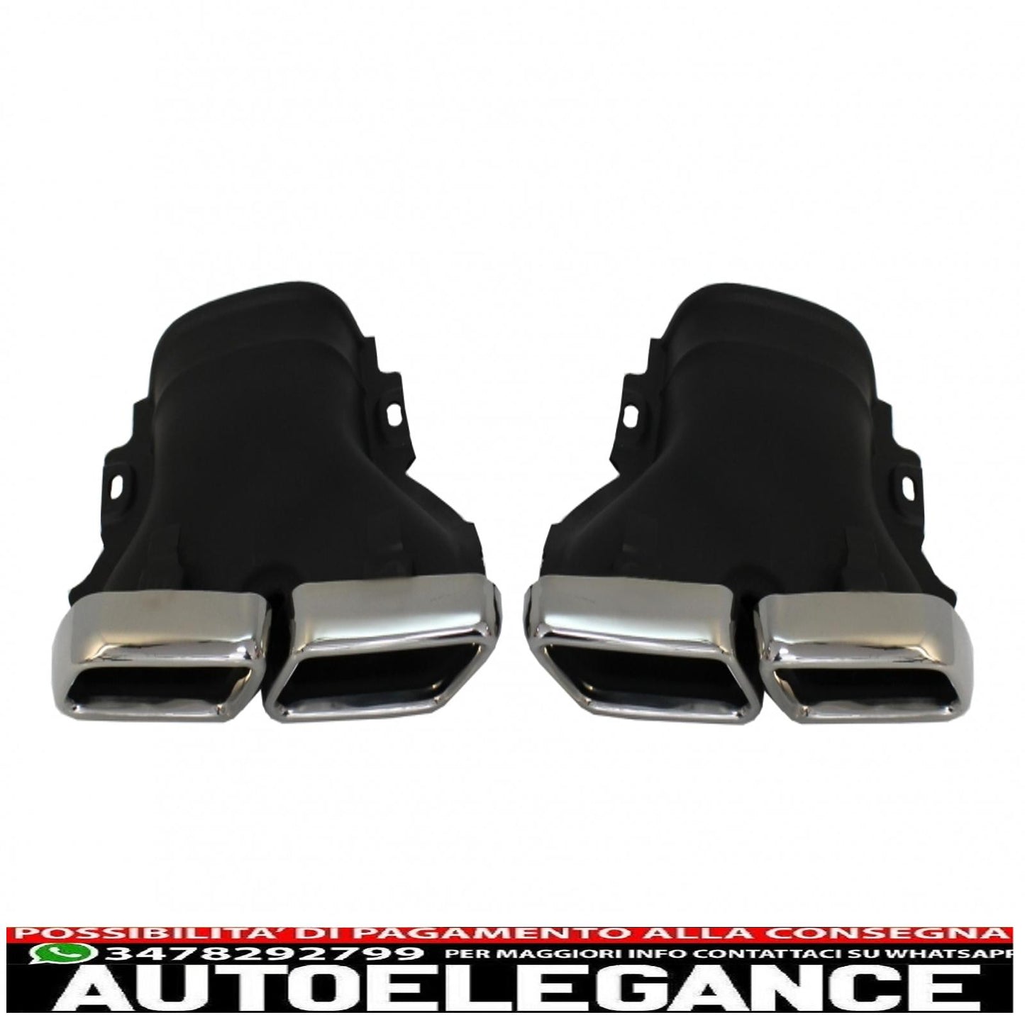 diffusore posteriore adatto per mercedes glc x253 suv (2015-07.2019) glc63 terminali di scarico