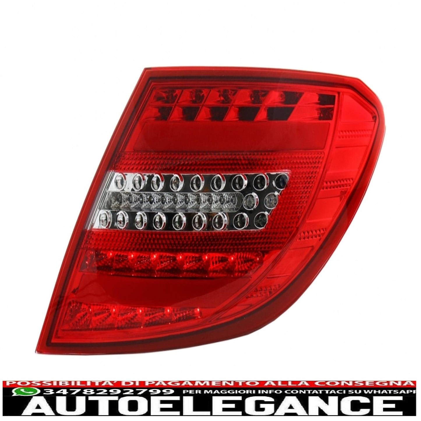 fanali posteriori full led adatti per mercedes classe c w204 (2007-2012) design restyling