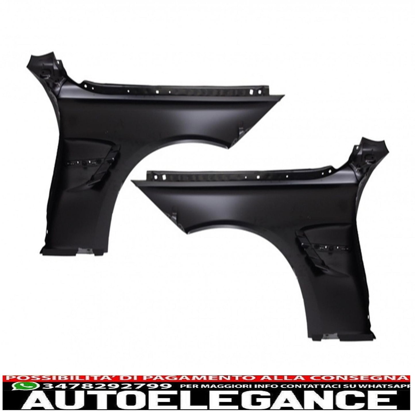 cofano cofano con parafanghi anteriori nero adatto a bmw serie 3 f30 f31 (2011-2019) m3 gts look AUTOELEGANCERICAMBI