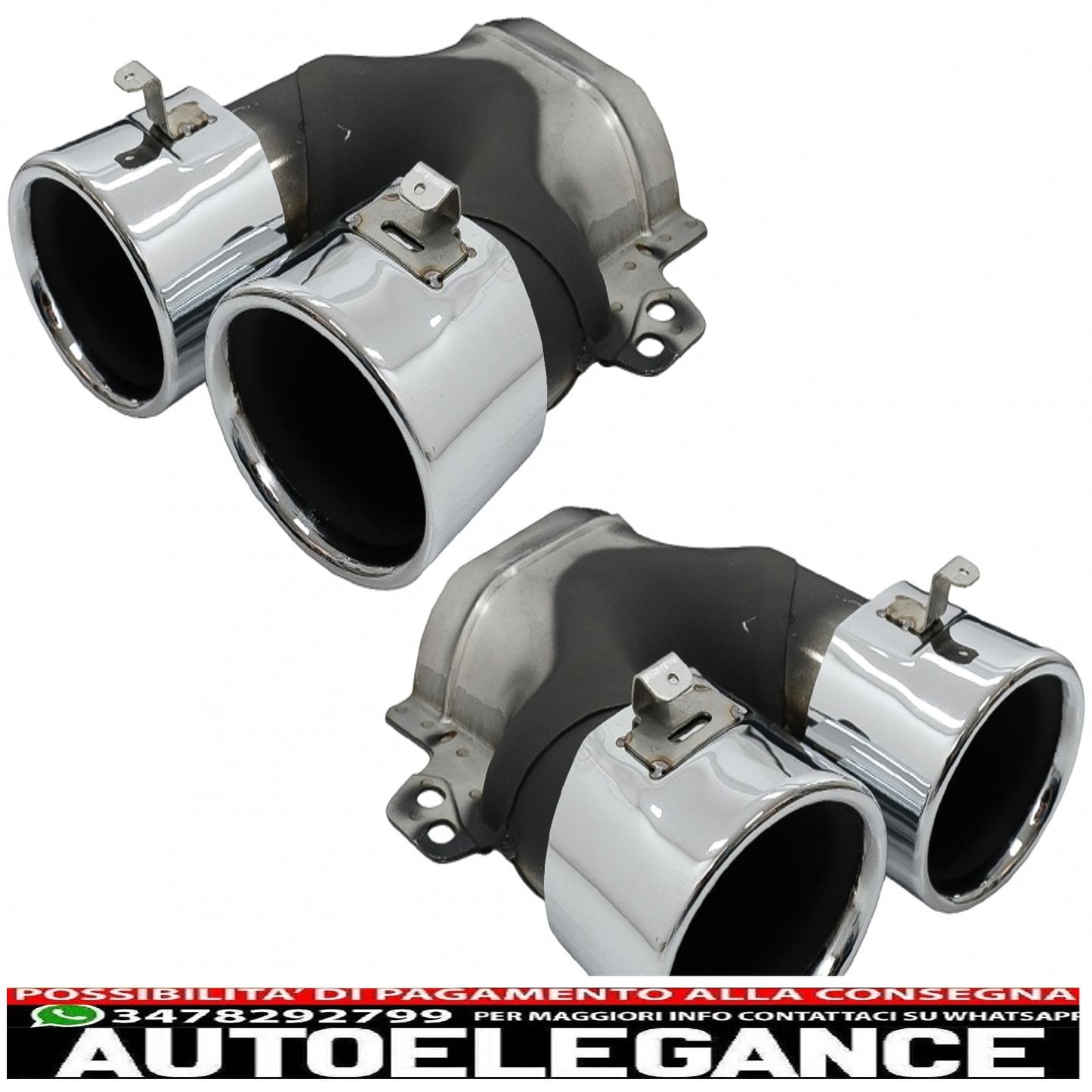 Diffusore del paraurti posteriore con terminali di scarico adatti per mercedes classe c w205 s205 sport line (2014-2020) design c43