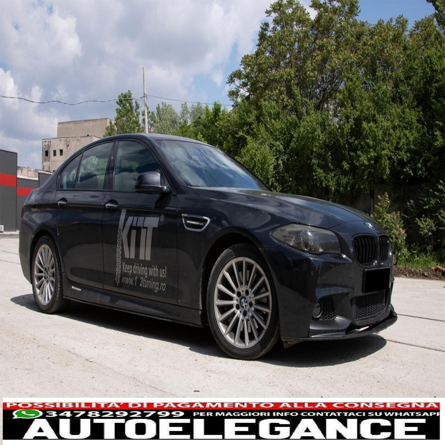 front bumper suitable for bmw 5 series f10 f11 (2011-2014) with m-performance design extension lip