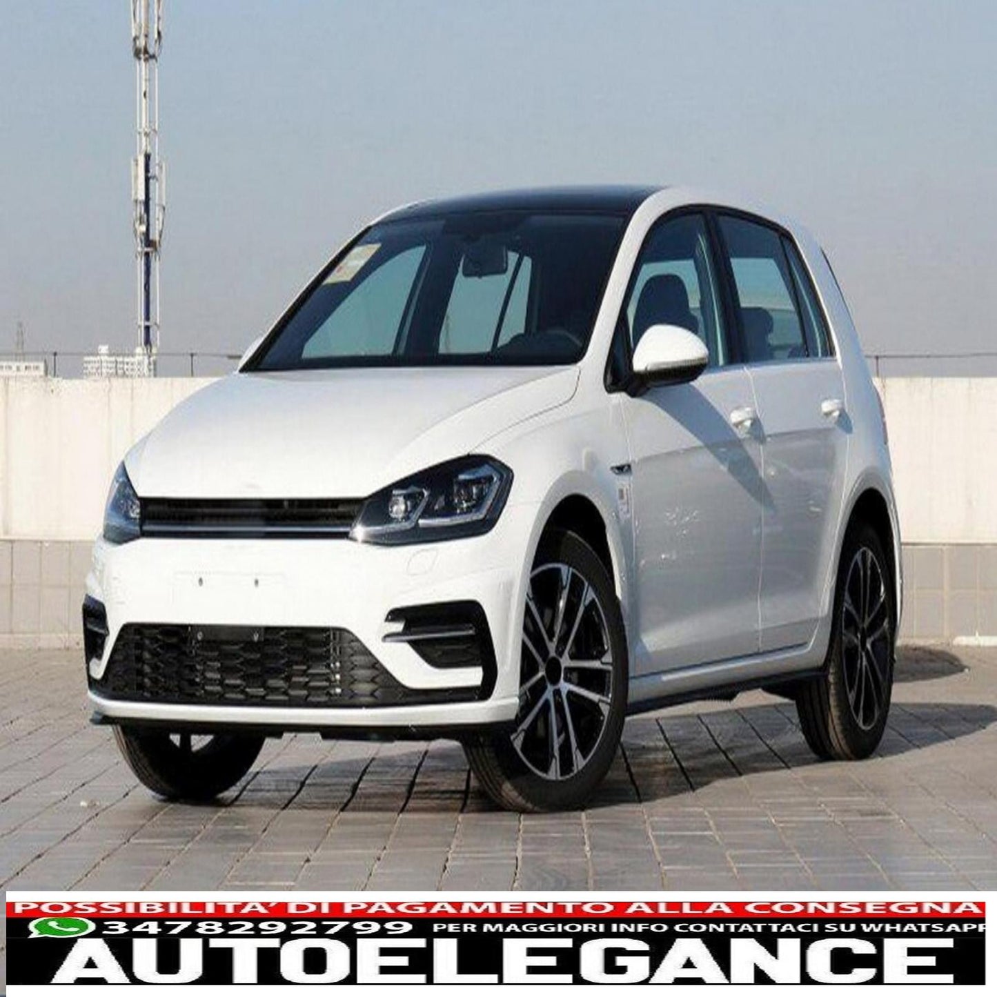 Front bumper suitable for vw golf 7.5 (2017-2020) r line design