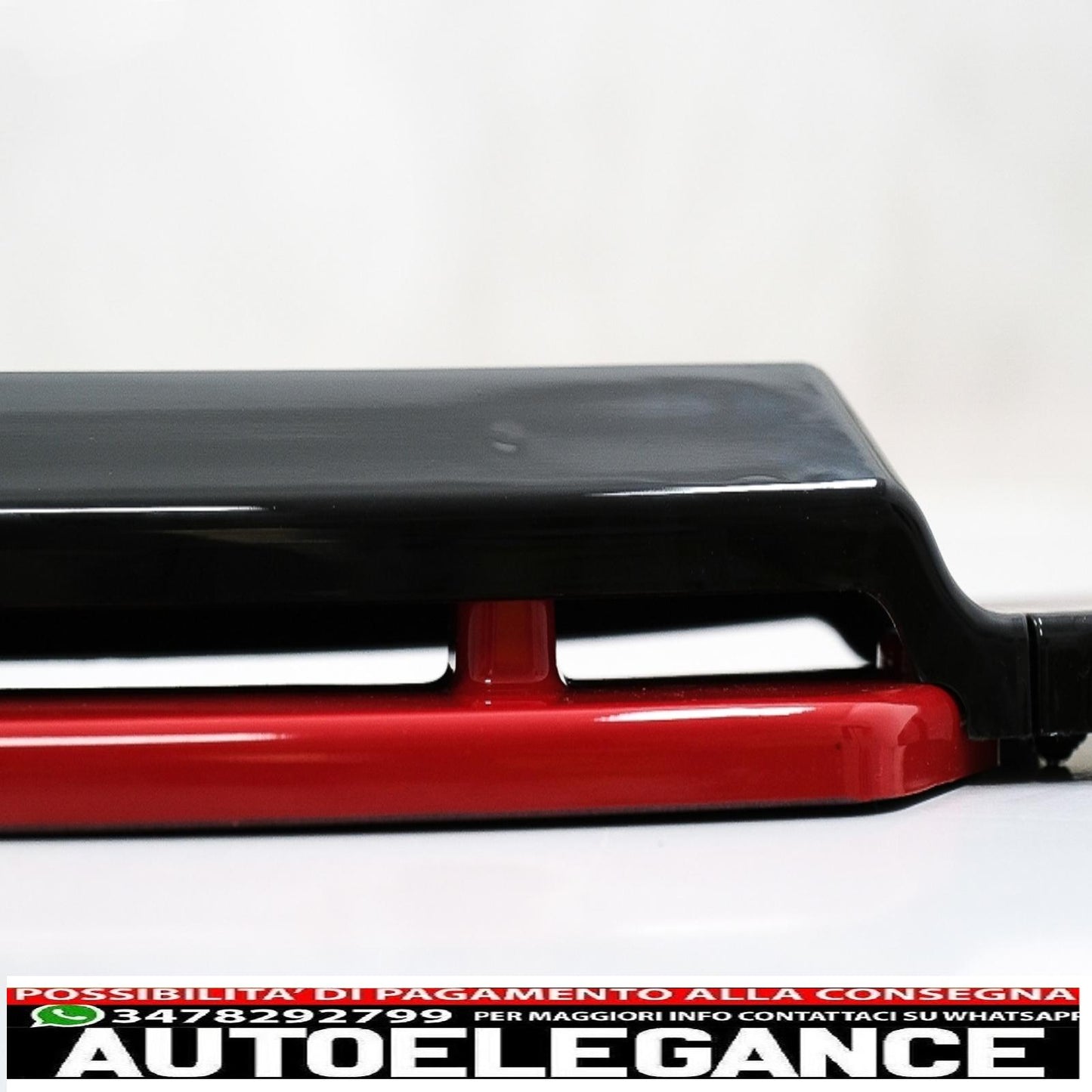Front Bumper Lip Extension Spoiler Fit For VW Polo Aw Mk6 (2018-up) Gloss Black & Red