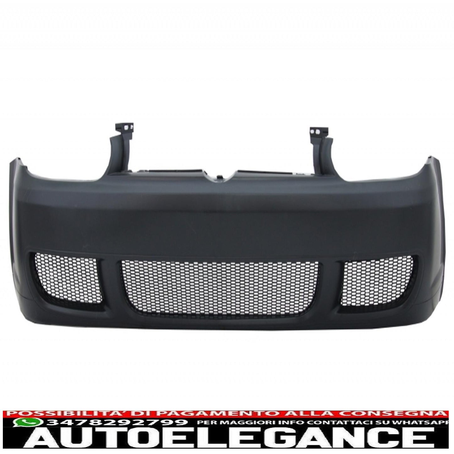 front bumper with spoiler and black headlights suitable for vw golf iv 4 mk4 (10.1997-09.2003) look r32