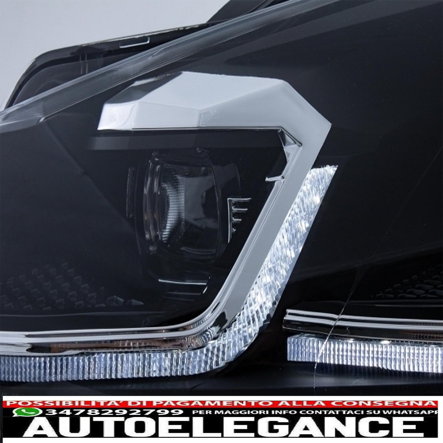 complete body kit suitable for vw golf vi 6 mk6 (2008-2013) r20 design with led headlights and rear lights dynamic cornering light + full exhaust system