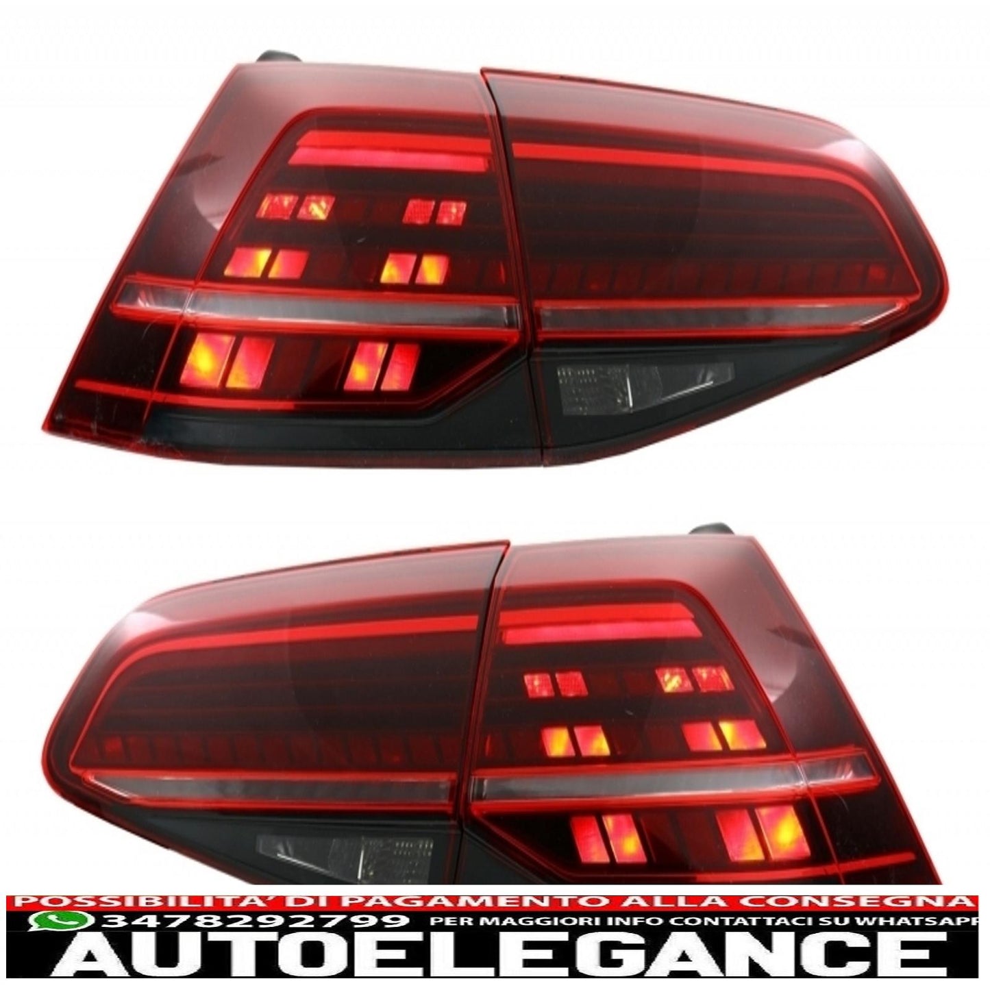 diffusore d'aria per paraurti posteriore con luci posteriori a LED luci di svolta dinamiche sequenziali rosso ciliegia scuro adatto per vw golf 7.5 vii (2017-up) look gti