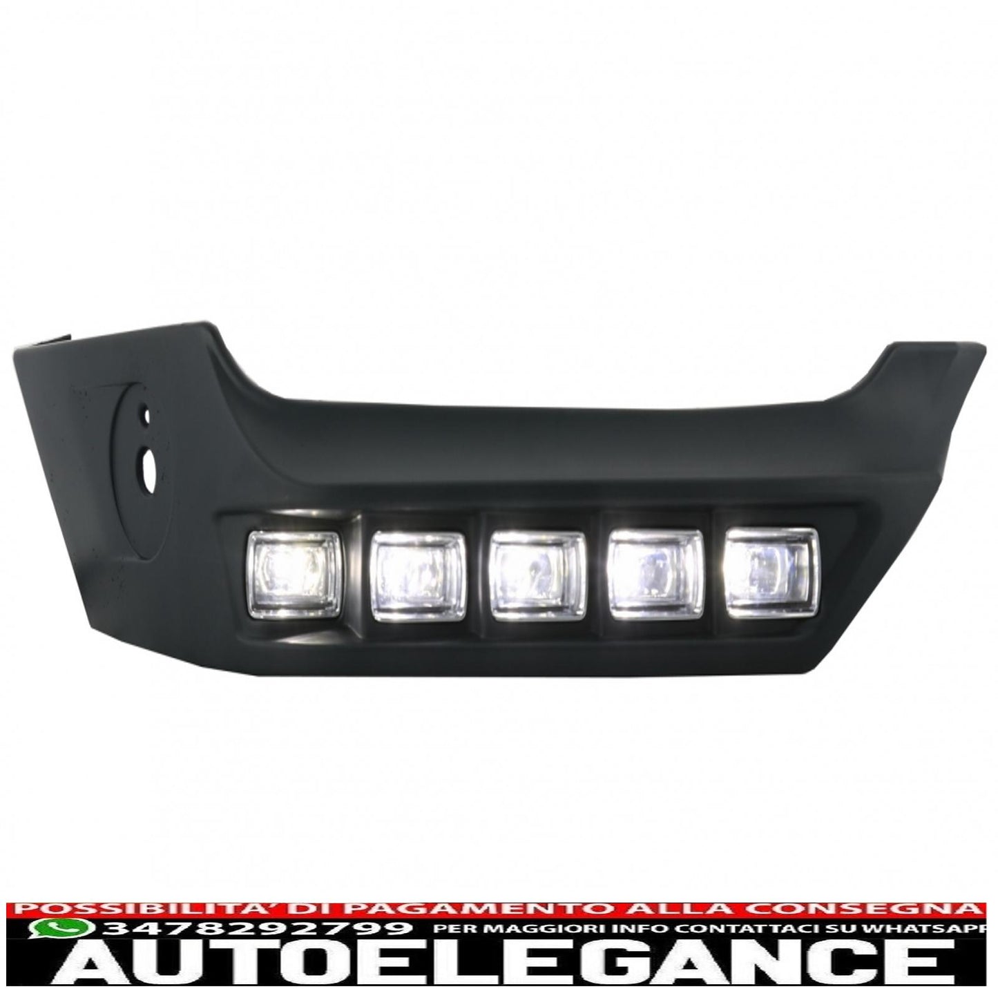 front bumper skid plate off-road package underride protection front bumper spoiler led drl extension suitable for mercedes g-class w463 (1989-2017) matt black design edition