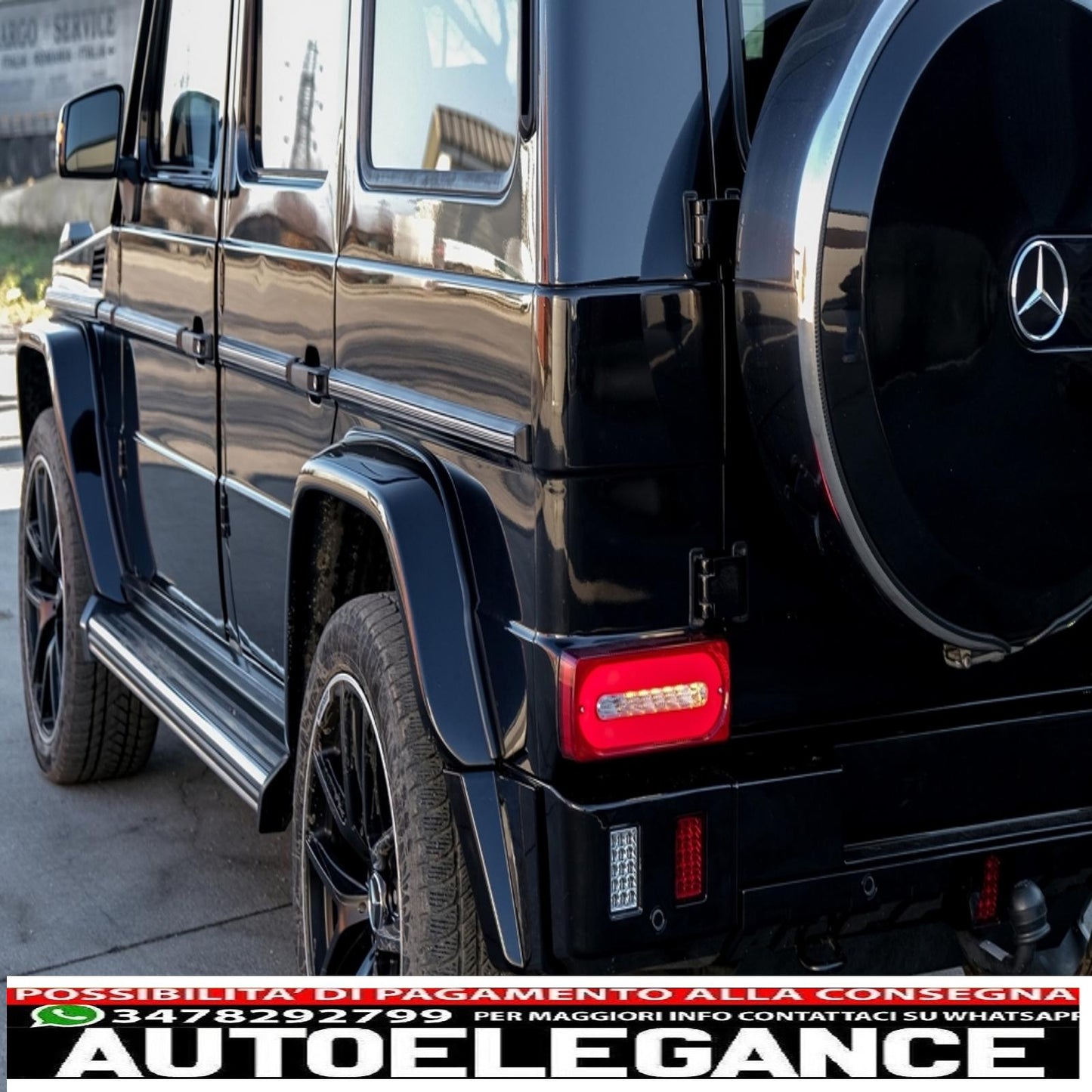 Barra luminosa fanali posteriori full led adatta per mercedes classe g w463 (1989-2015) luci di svolta sequenziali dinamiche rosse AUTOELEGANCERICAMBI